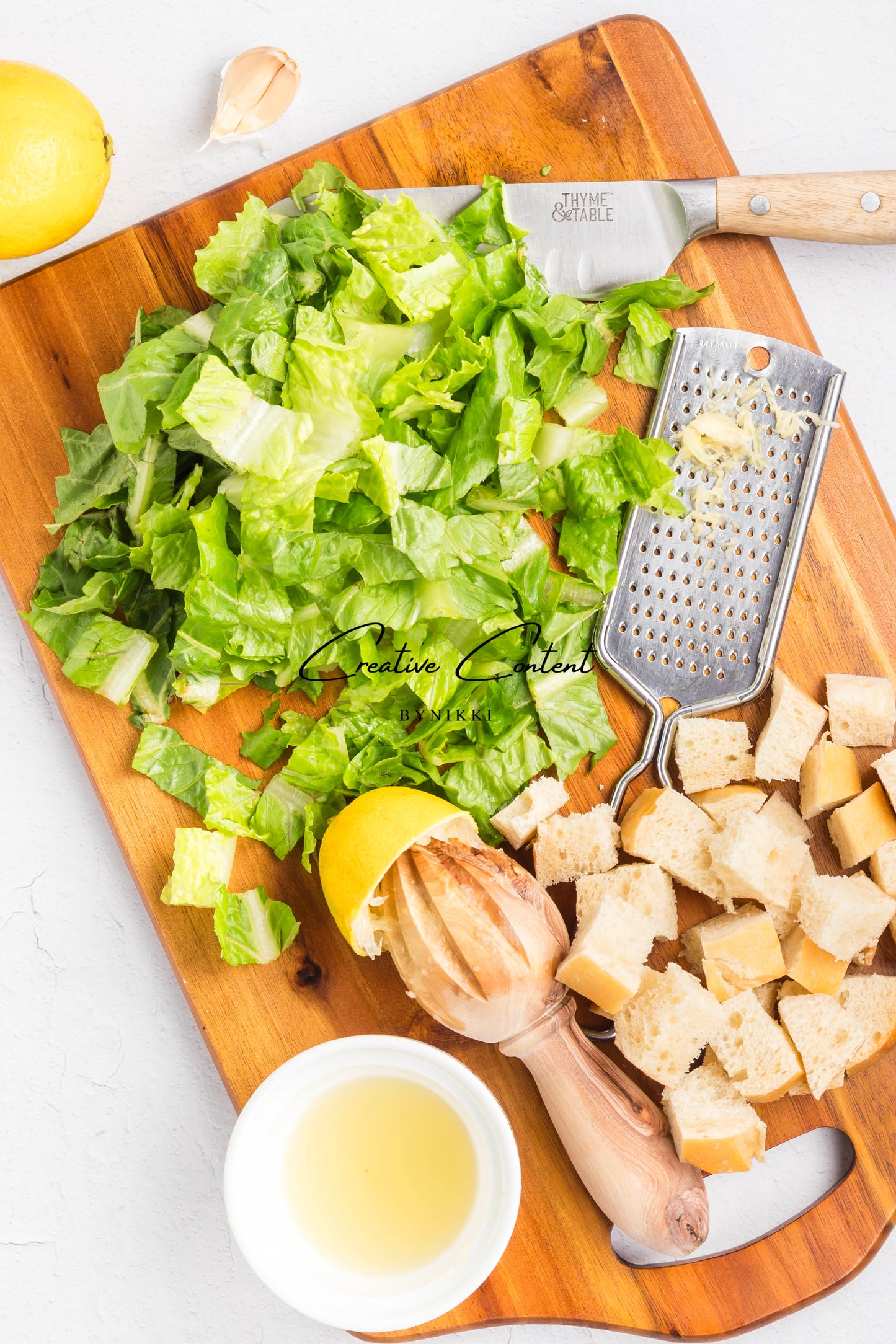 Kale Caesar Salad + Homemade Dressing + Homemade Croutons - Exclusive