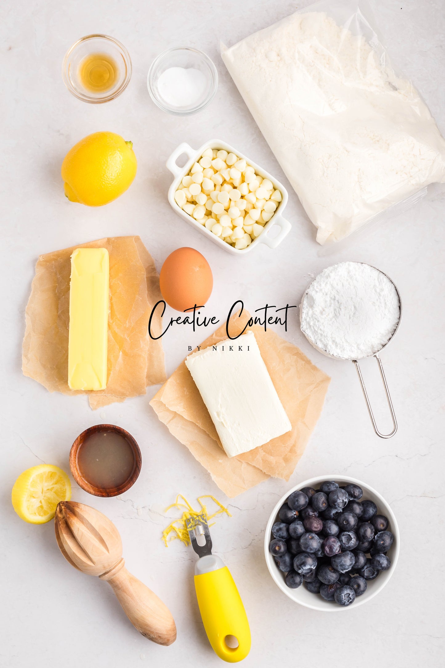 Lemon Blueberry Cake Cookies With A Lemon Glaze -  Set 1 of 2