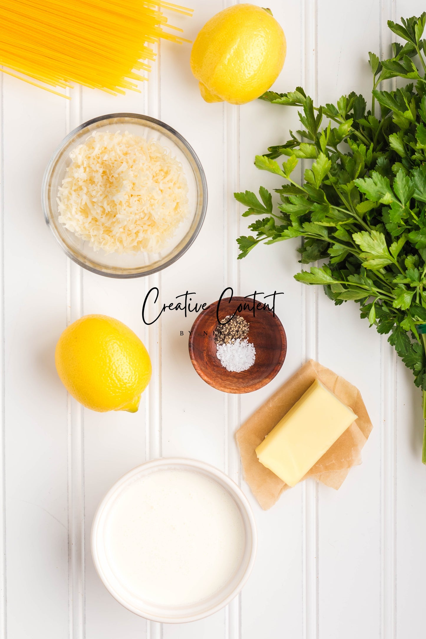 Lemon Cream Spaghetti  - Set 1 of 2