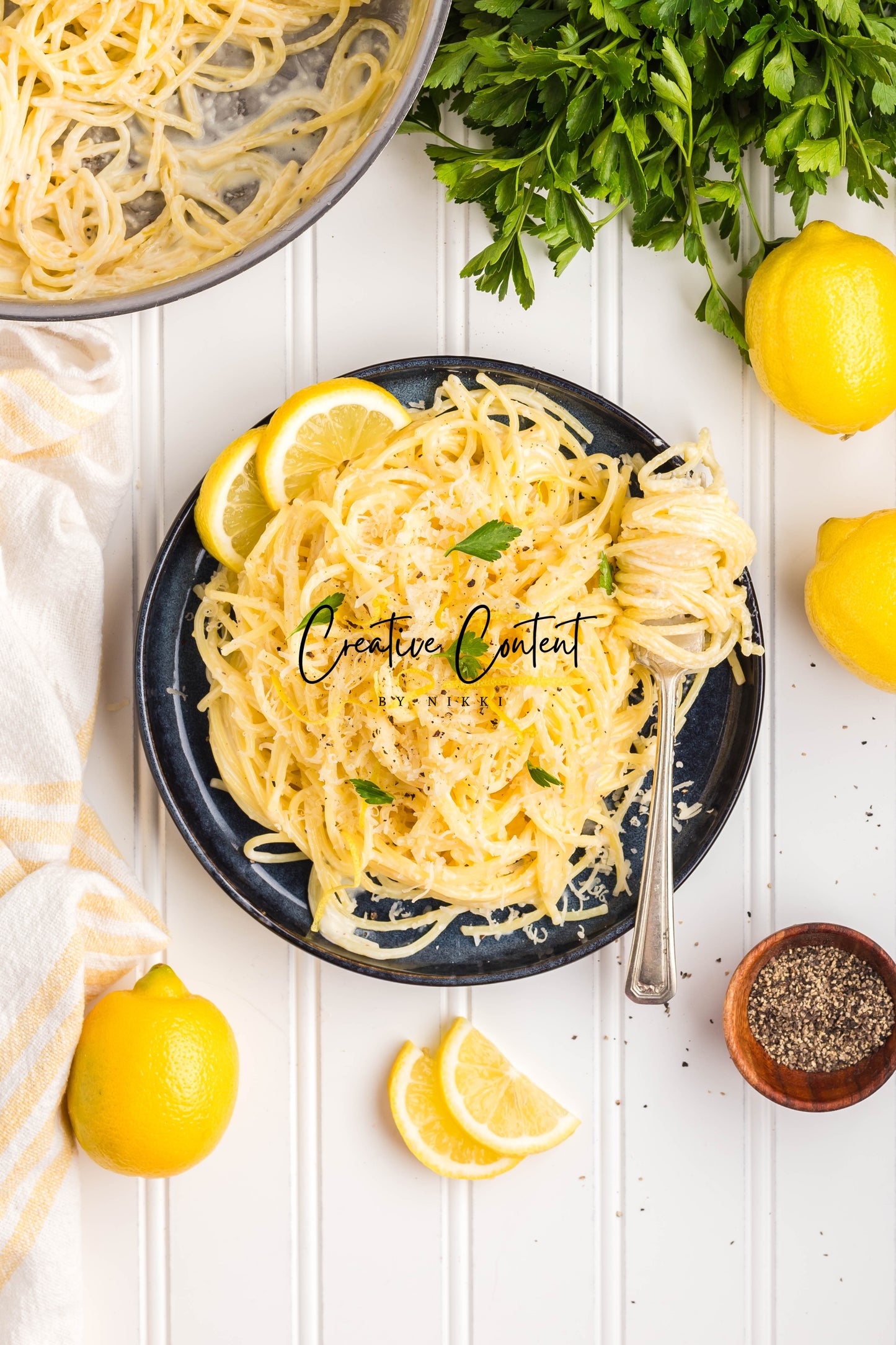Lemon Cream Spaghetti  - Set 1 of 2
