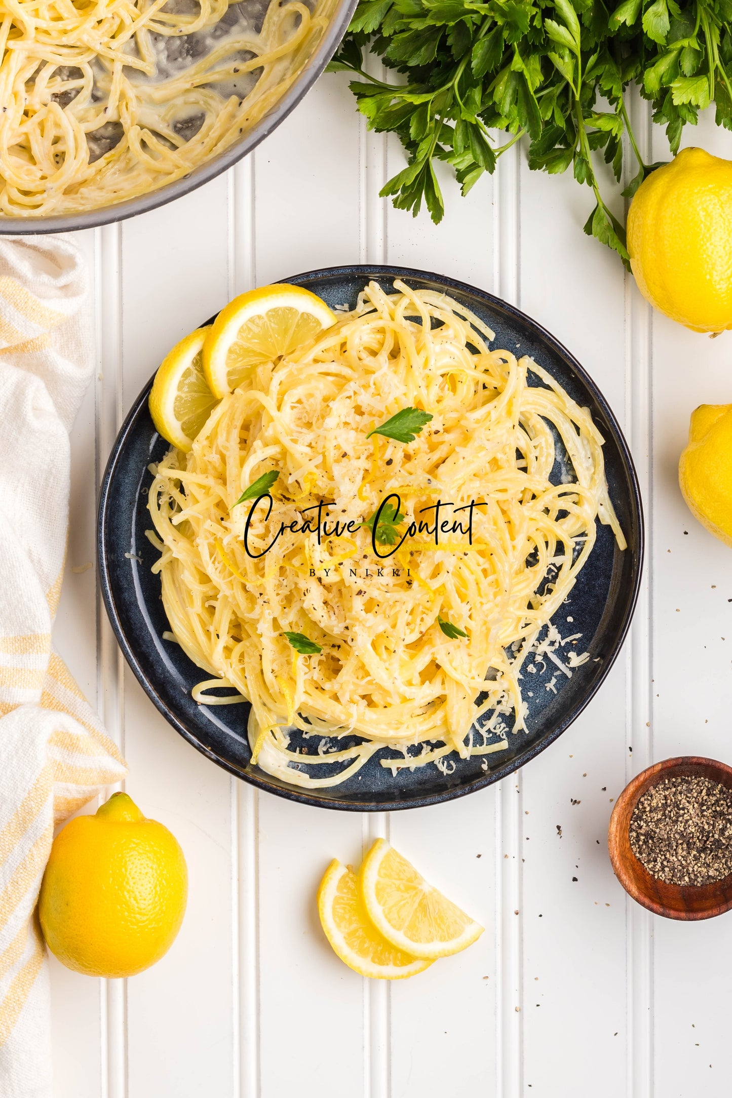 Lemon Cream Spaghetti  - Set 1 of 2