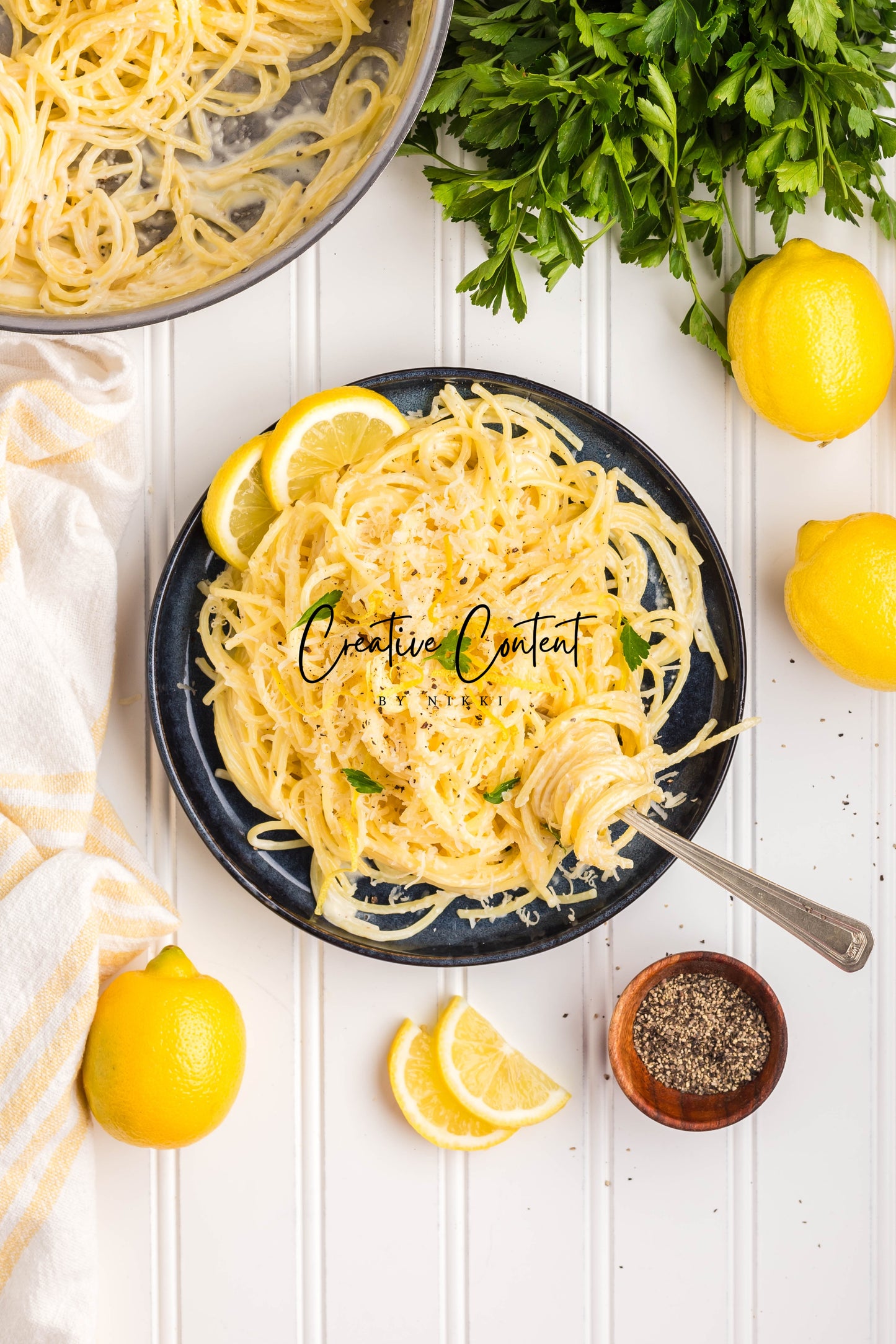 Lemon Cream Spaghetti  - Set 1 of 2