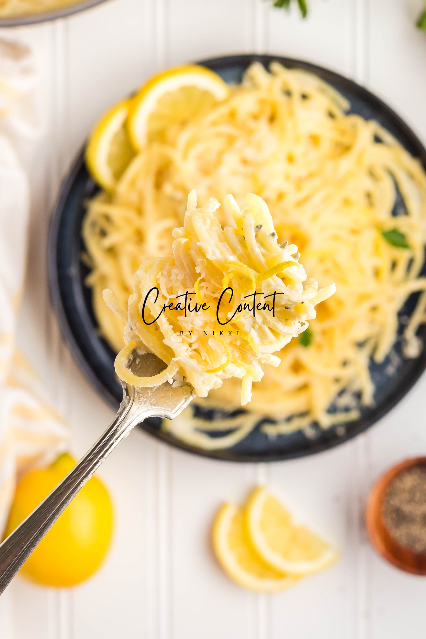 Lemon Cream Spaghetti  - Set 1 of 2
