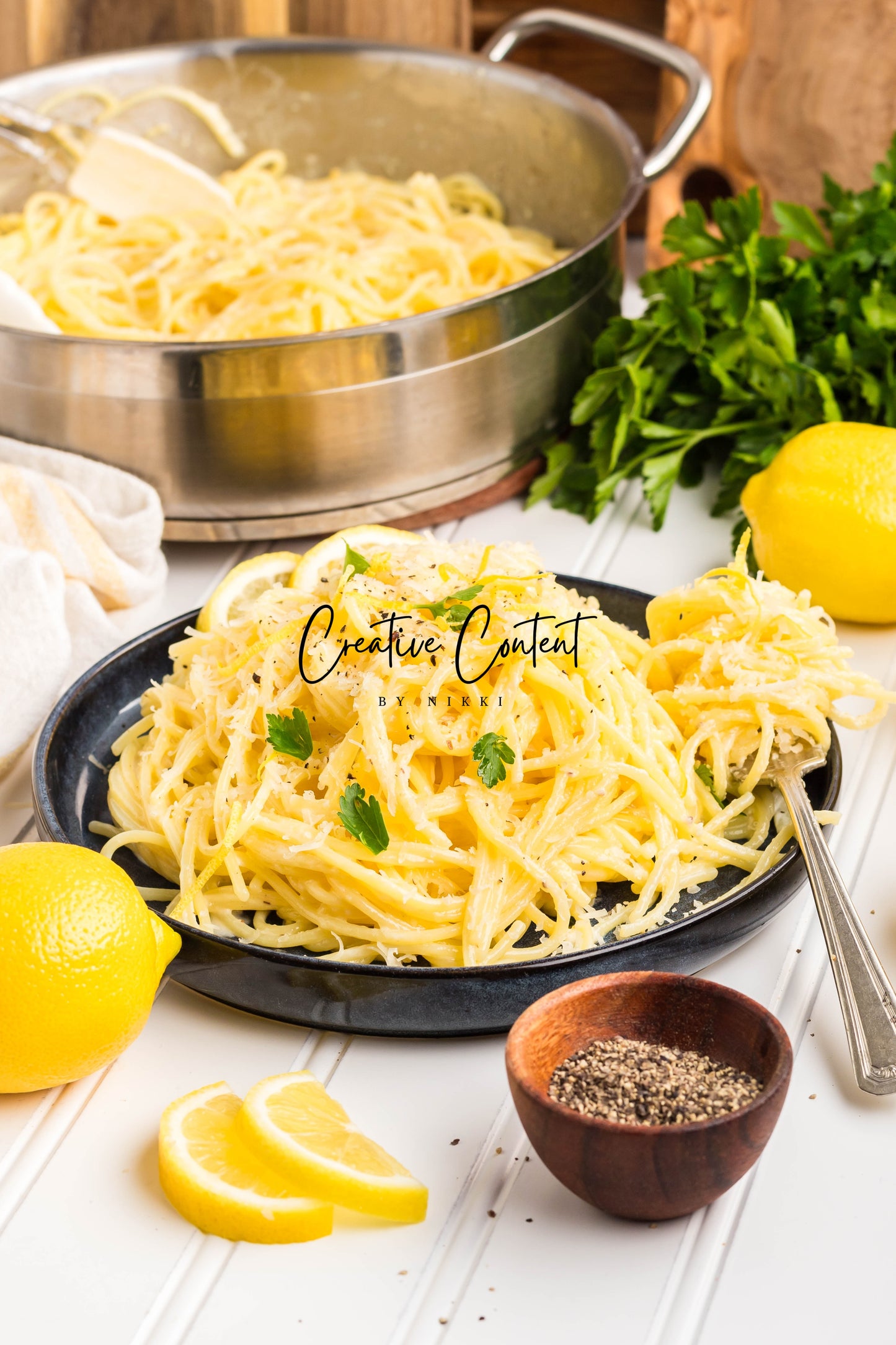 Lemon Cream Spaghetti  - Set 1 of 2