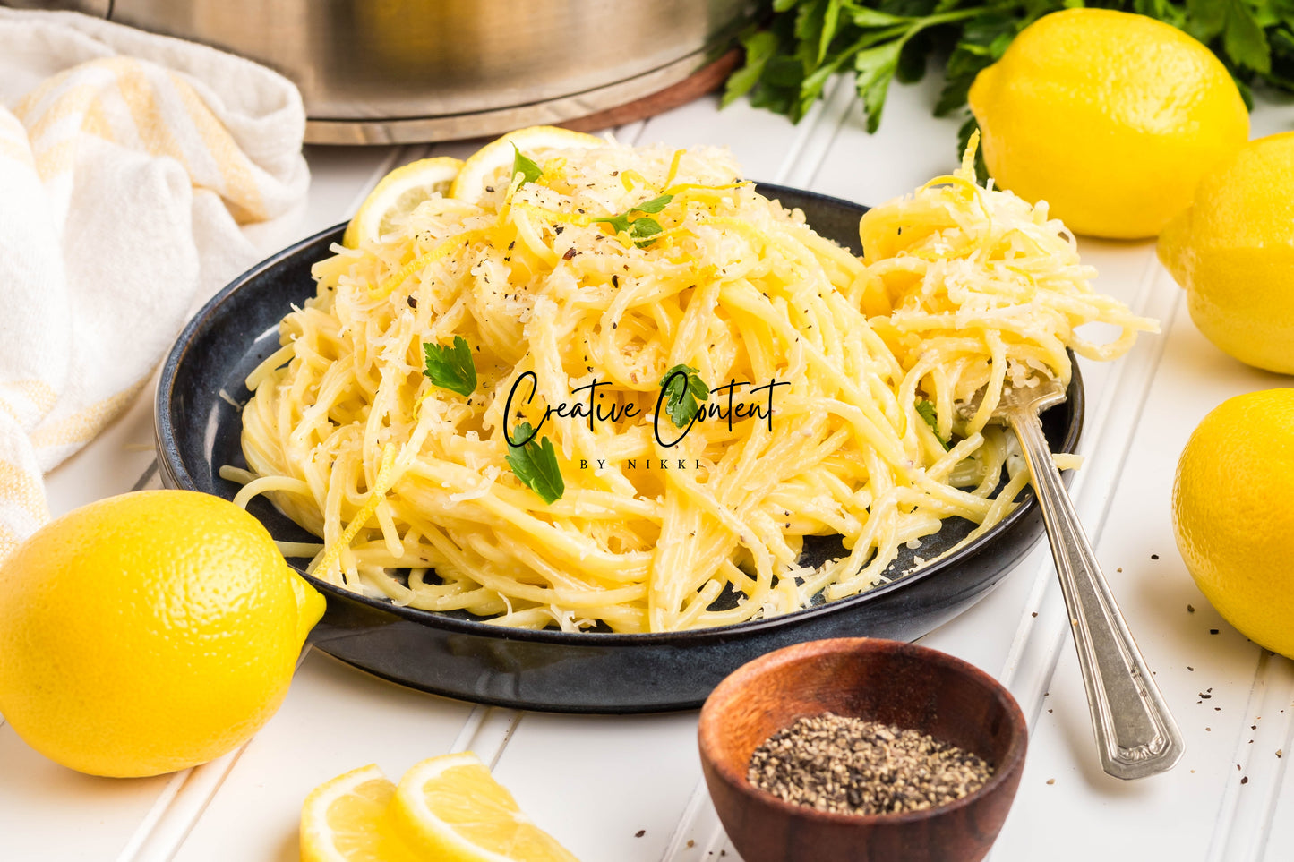 Lemon Cream Spaghetti  - Set 1 of 2