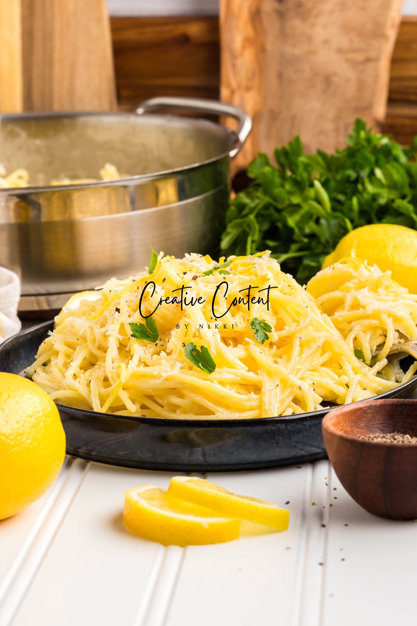 Lemon Cream Spaghetti  - Set 1 of 2