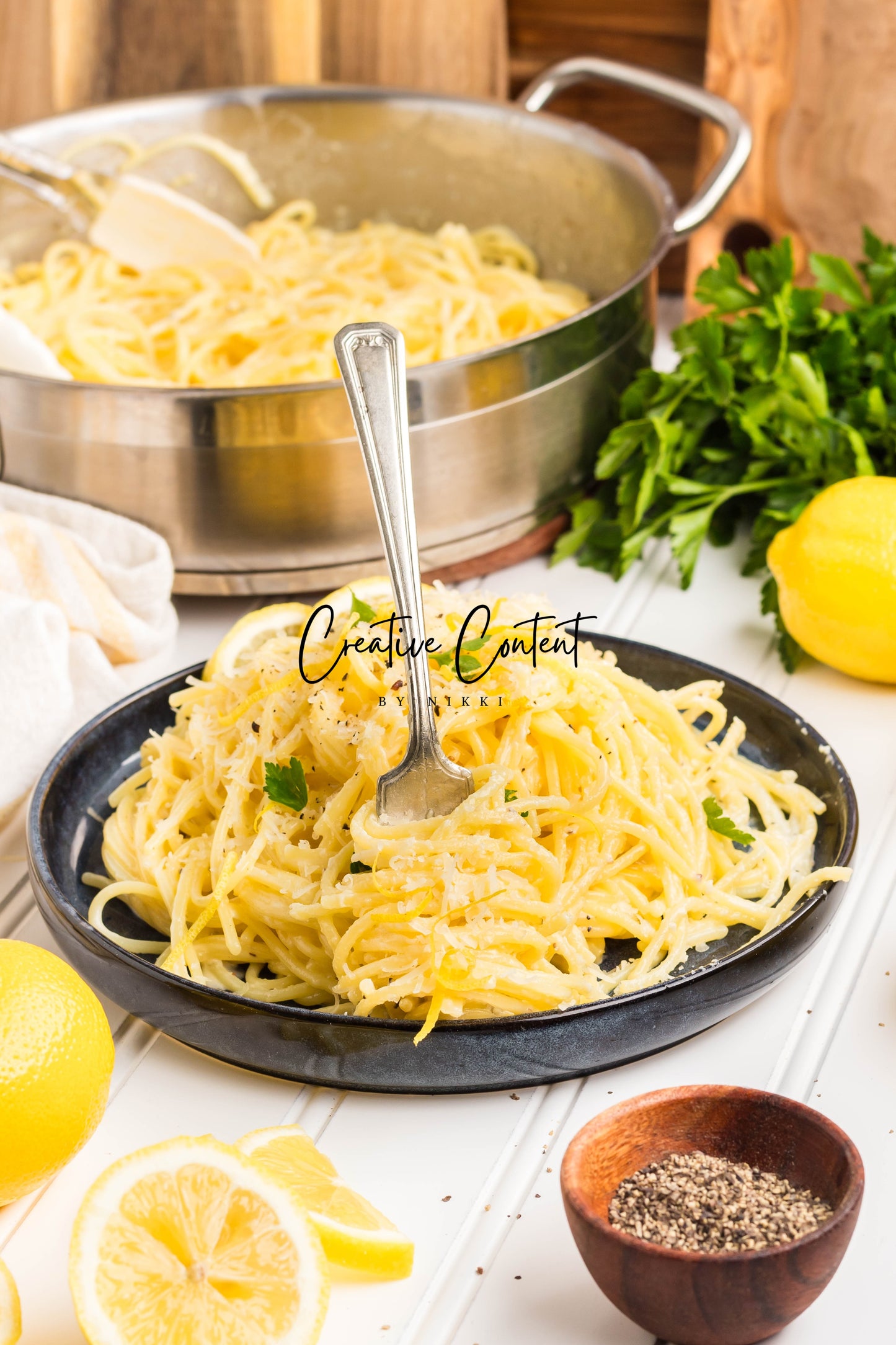 Lemon Cream Spaghetti  - Set 1 of 2