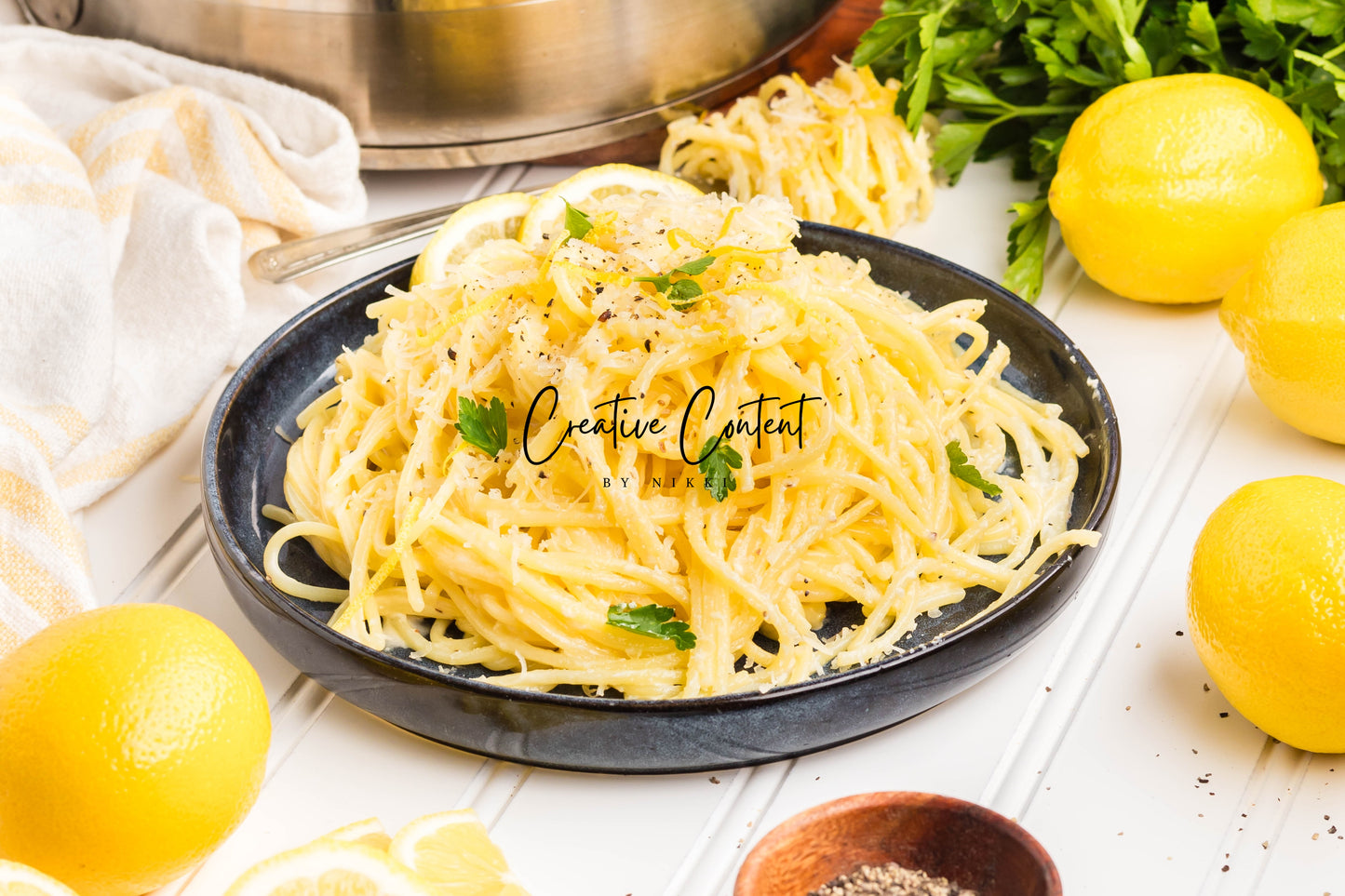 Lemon Cream Spaghetti  - Set 1 of 2