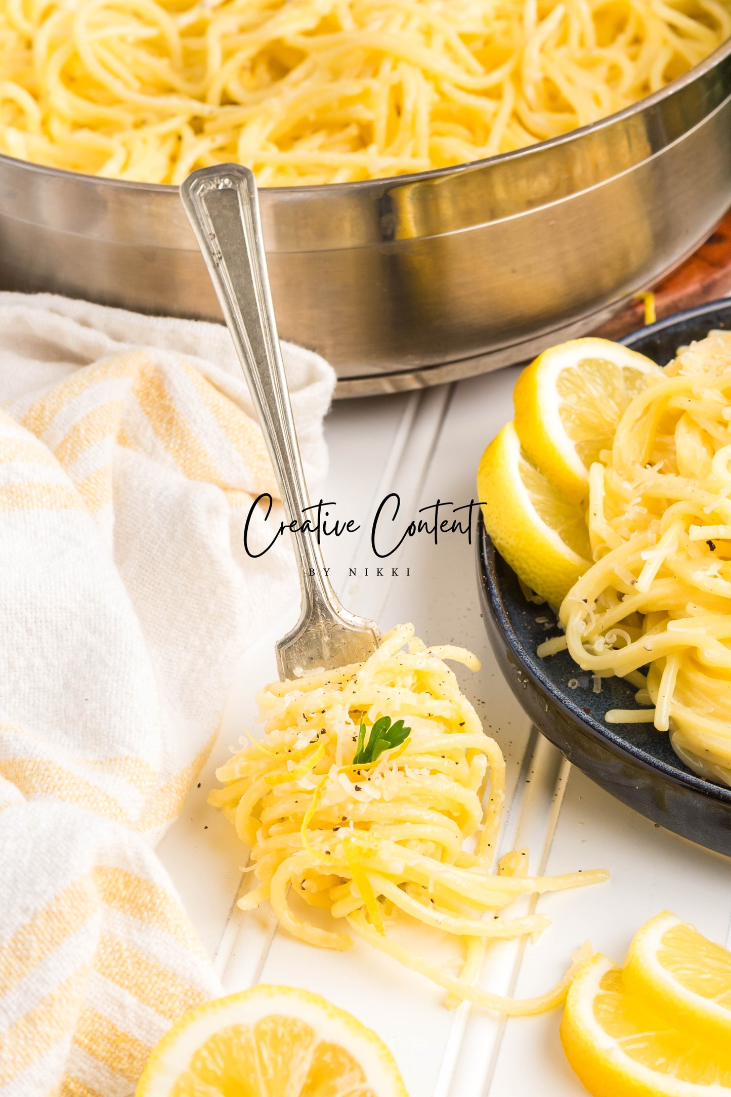 Lemon Cream Spaghetti  - Set 1 of 2