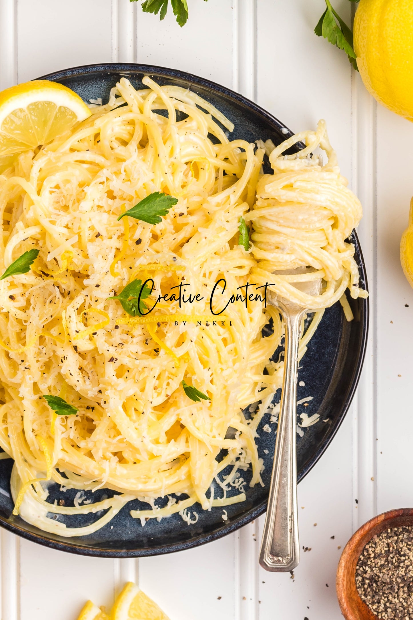 Lemon Cream Spaghetti  - Set 1 of 2