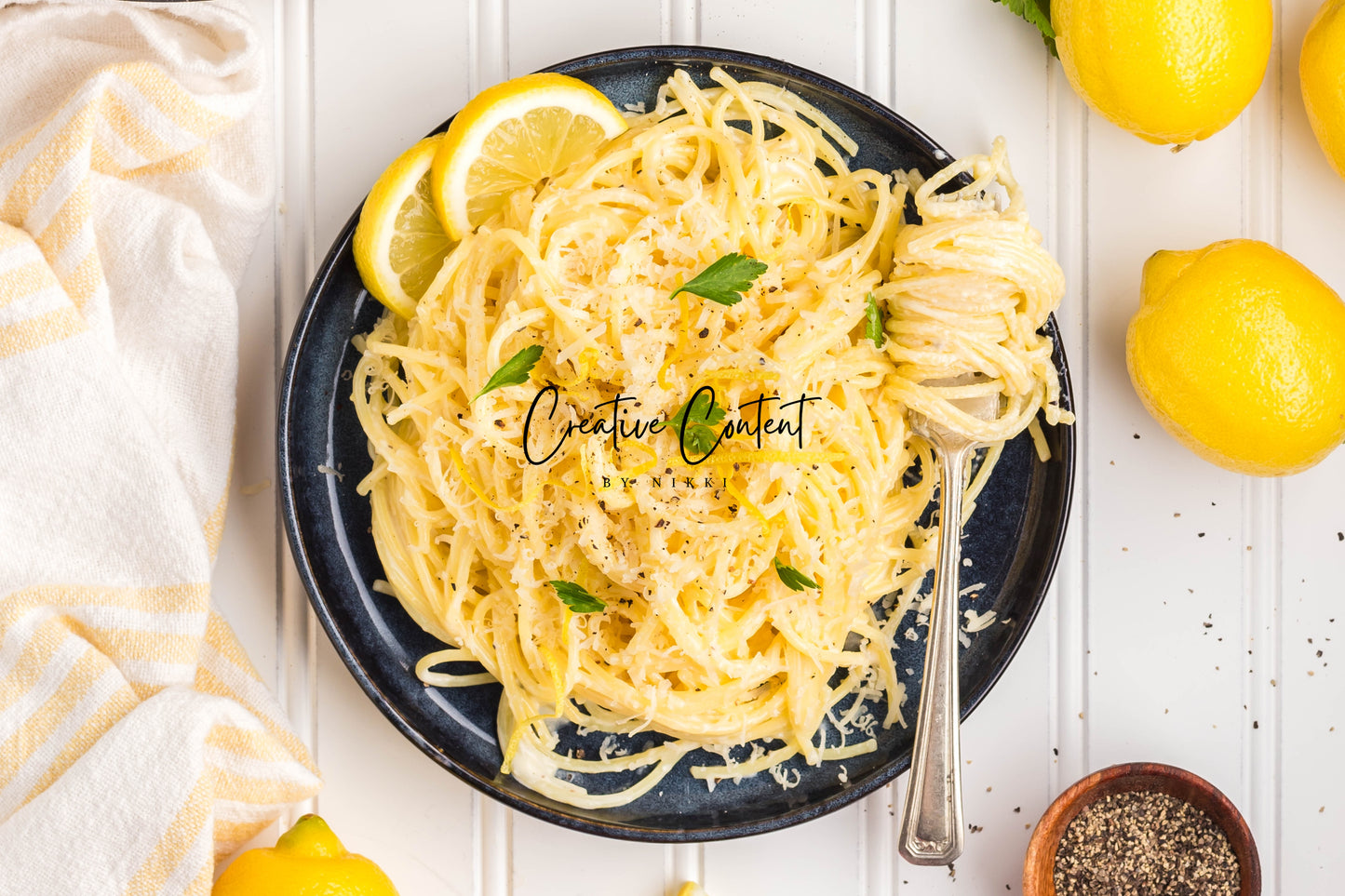 Lemon Cream Spaghetti  - Set 1 of 2