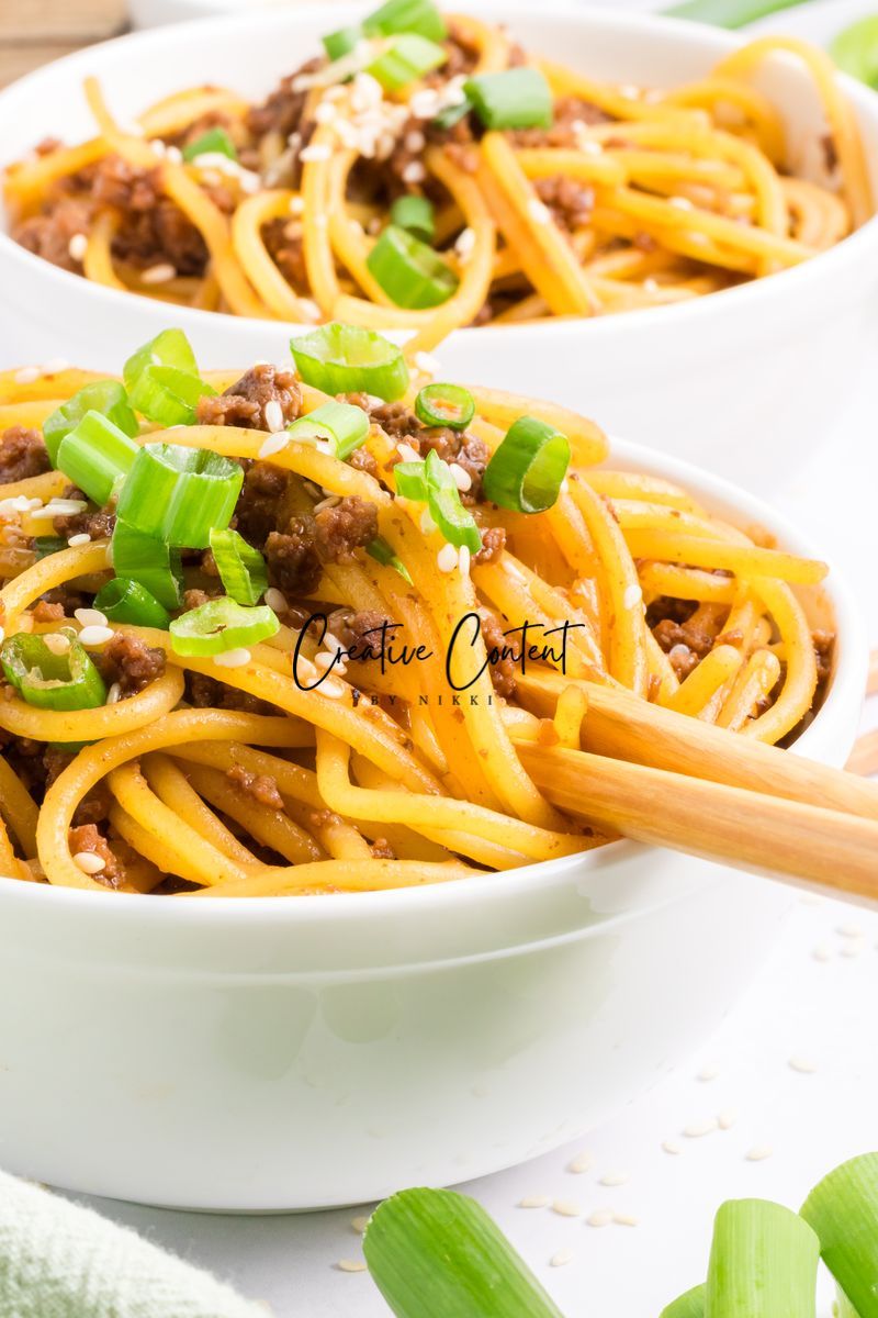 Mongolian Beef Noodles- Set 1 of 2
