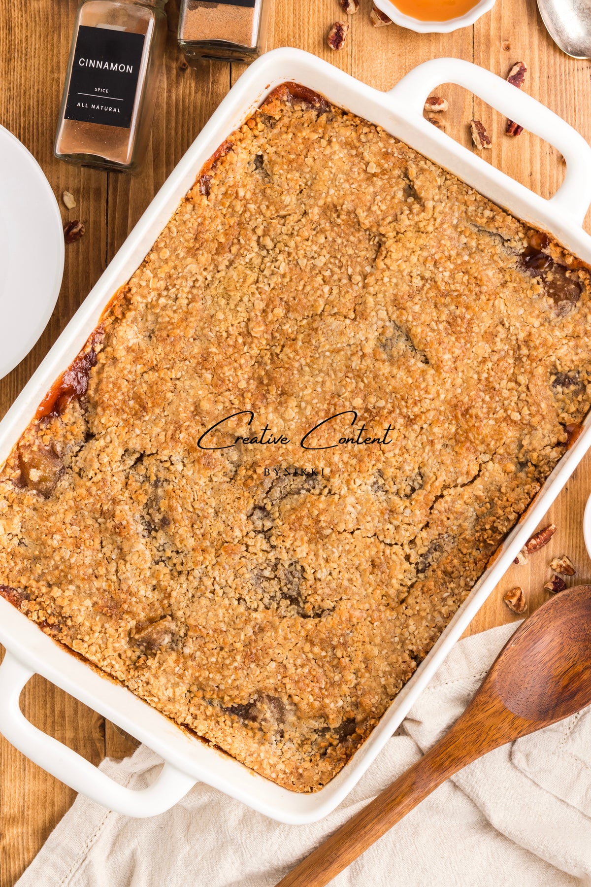 Oatmeal Cookie Apple Crisp Dump Cake - Exclusive