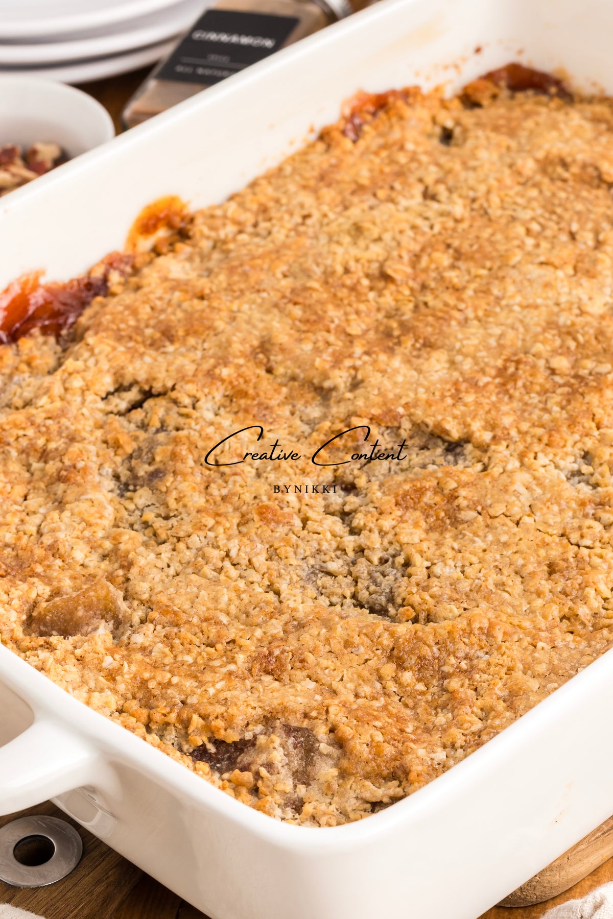 Oatmeal Cookie Apple Crisp Dump Cake - Exclusive