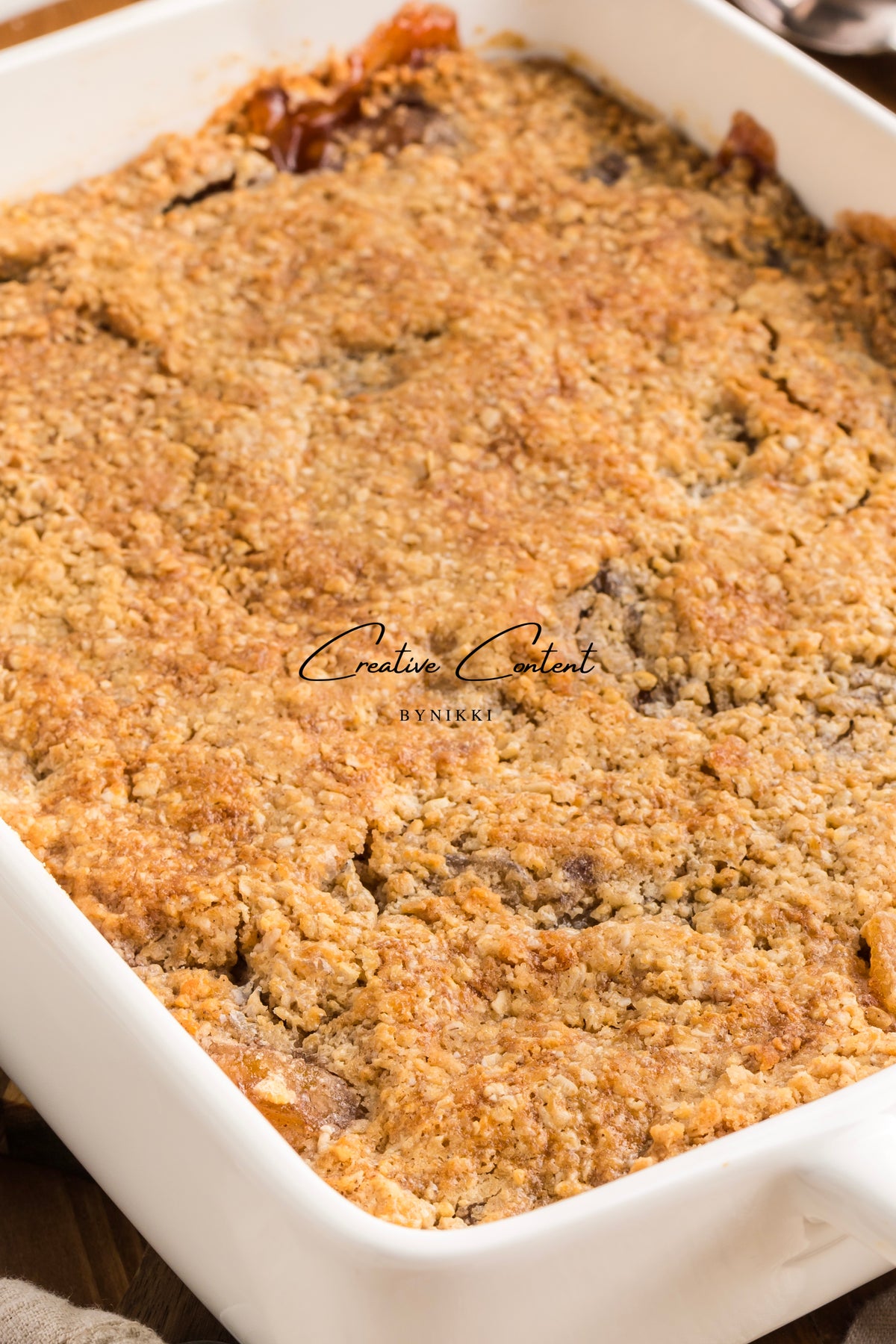 Oatmeal Cookie Apple Crisp Dump Cake - Exclusive