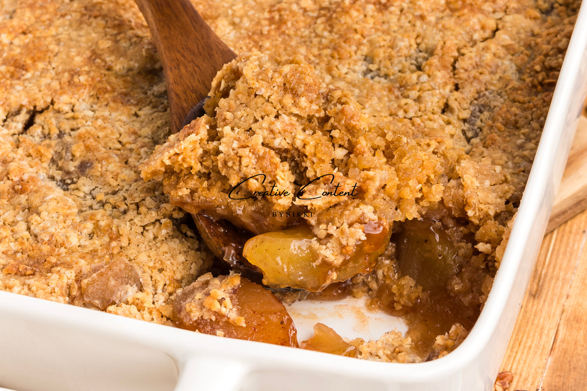 Oatmeal Cookie Apple Crisp Dump Cake - Exclusive