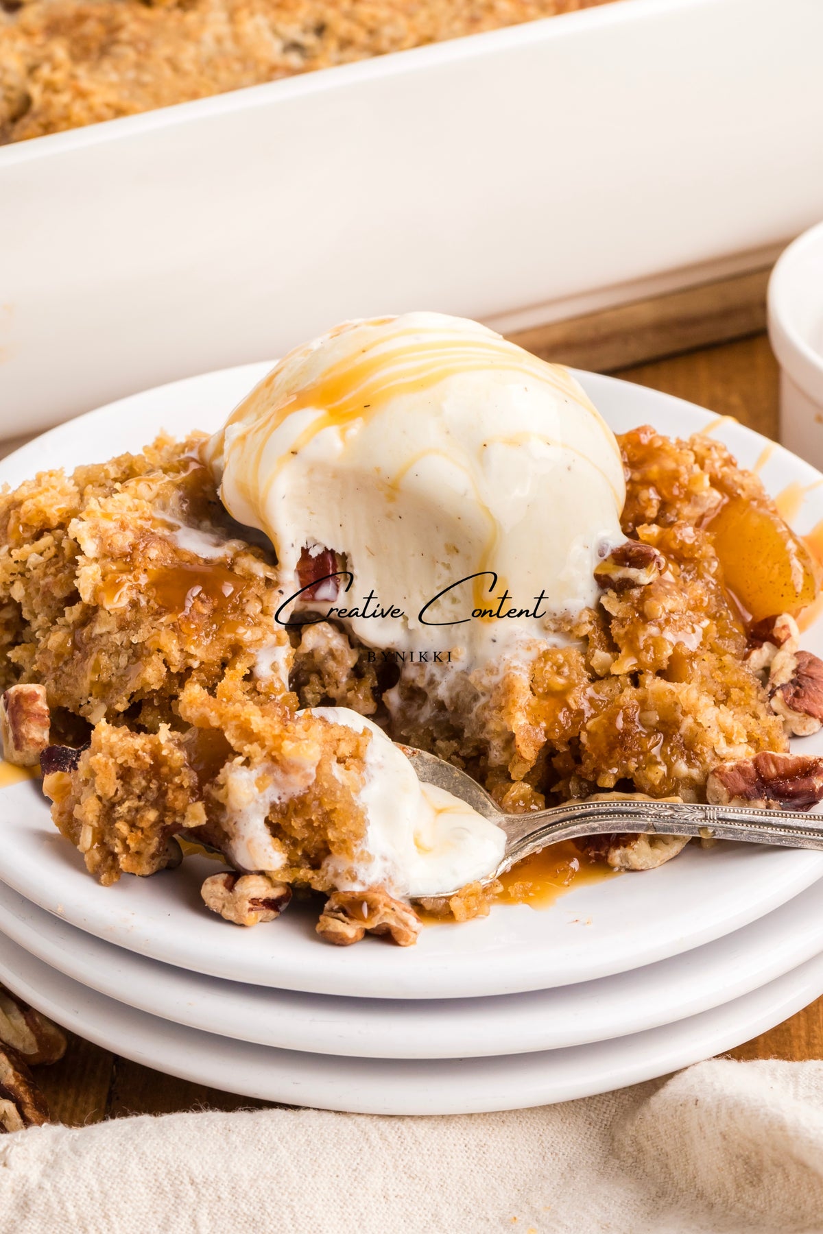 Oatmeal Cookie Apple Crisp Dump Cake - Exclusive