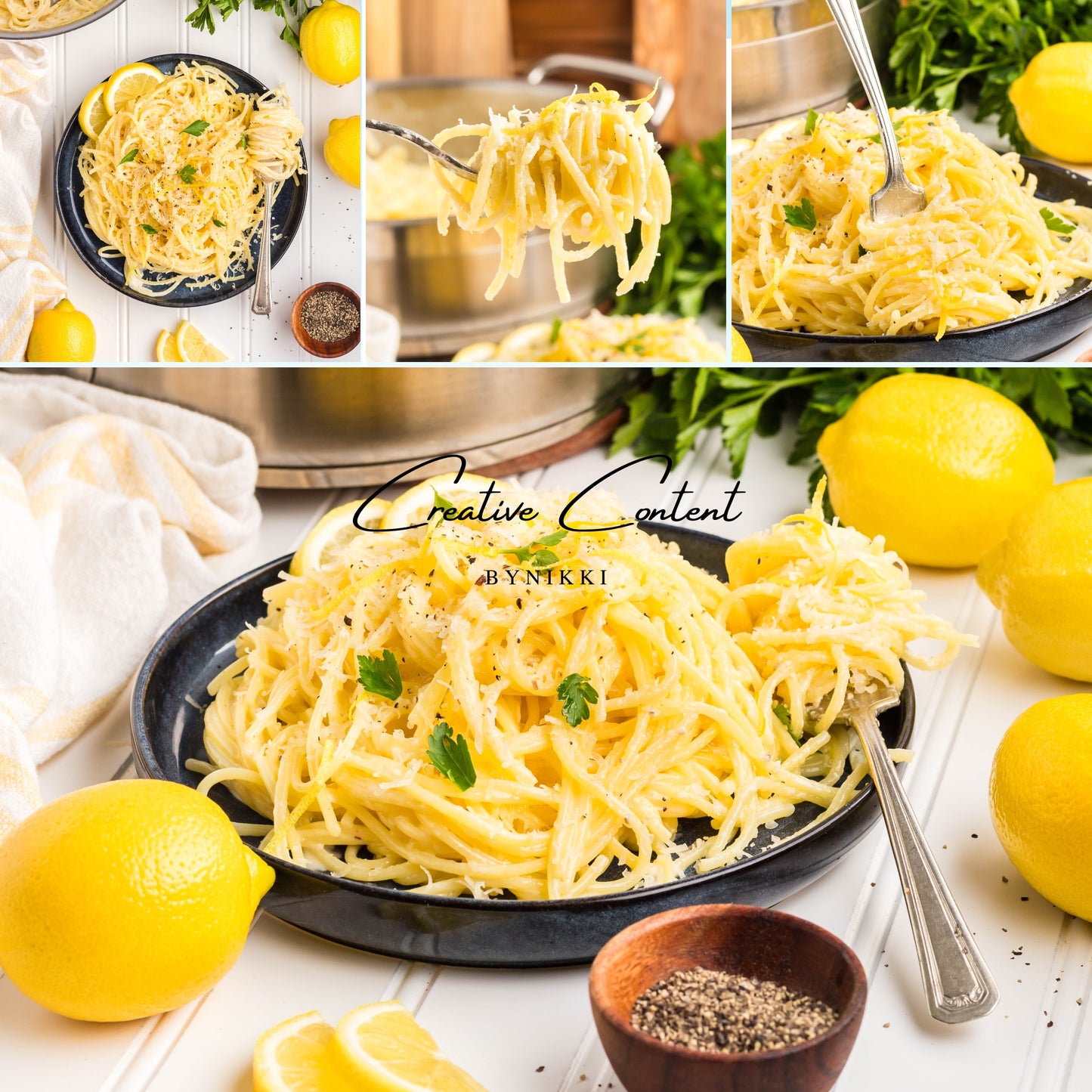 Lemon Cream Spaghetti  - Set 1 of 2
