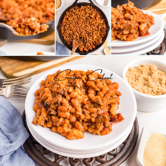 Baked Beans With Ground Beef  -  Set 1 of 2