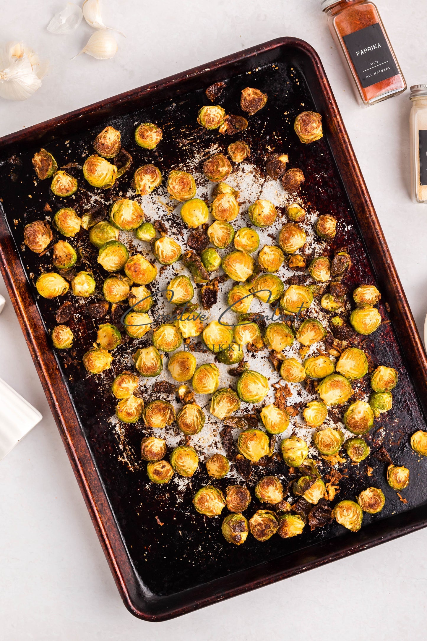 Parmesan Garlic Roasted Brussels Sprouts + Balsamic Glaze -  Exclusive