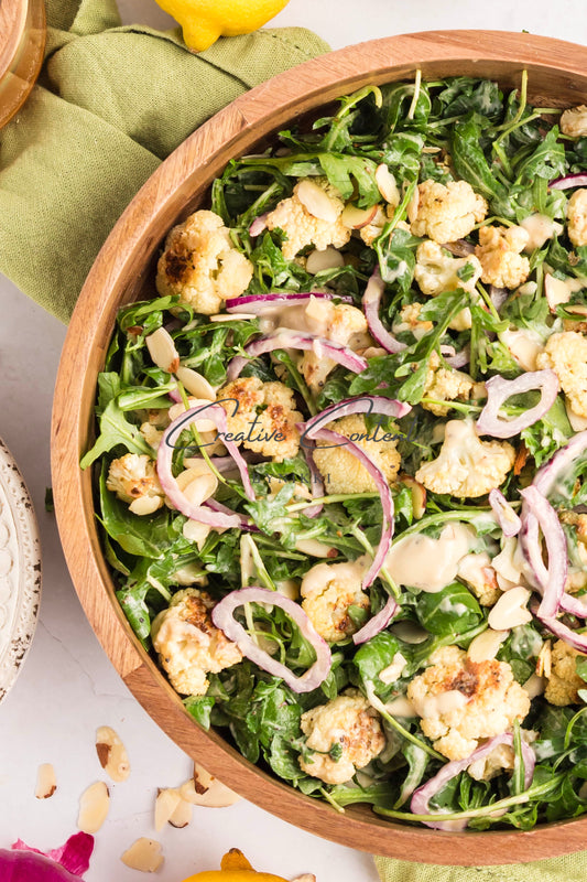 Roasted Cauliflower Salad with Lemon Tahini Dressing  -  Set 1 of 2