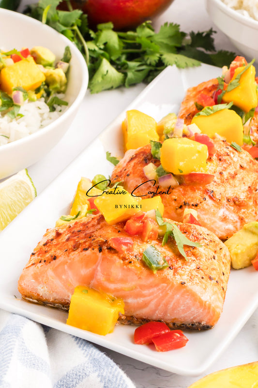 Salmon Salsa Mango + Coconut Rice - Exclusive (2 recipes)