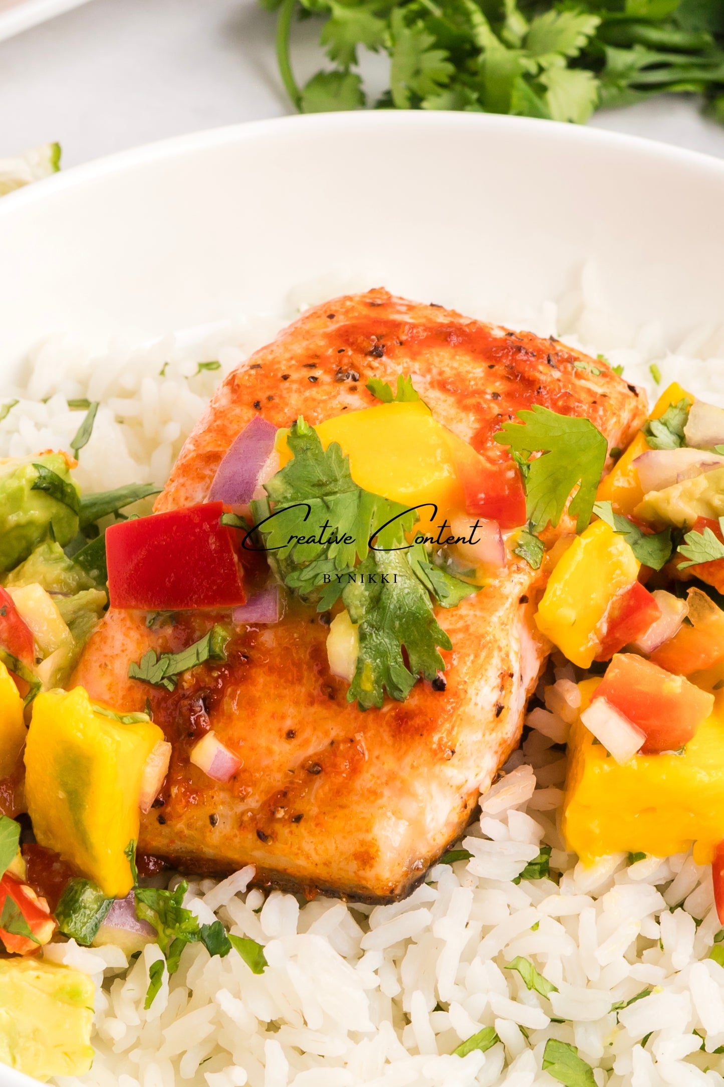Salmon Salsa Mango + Coconut Rice - Exclusive (2 recipes)