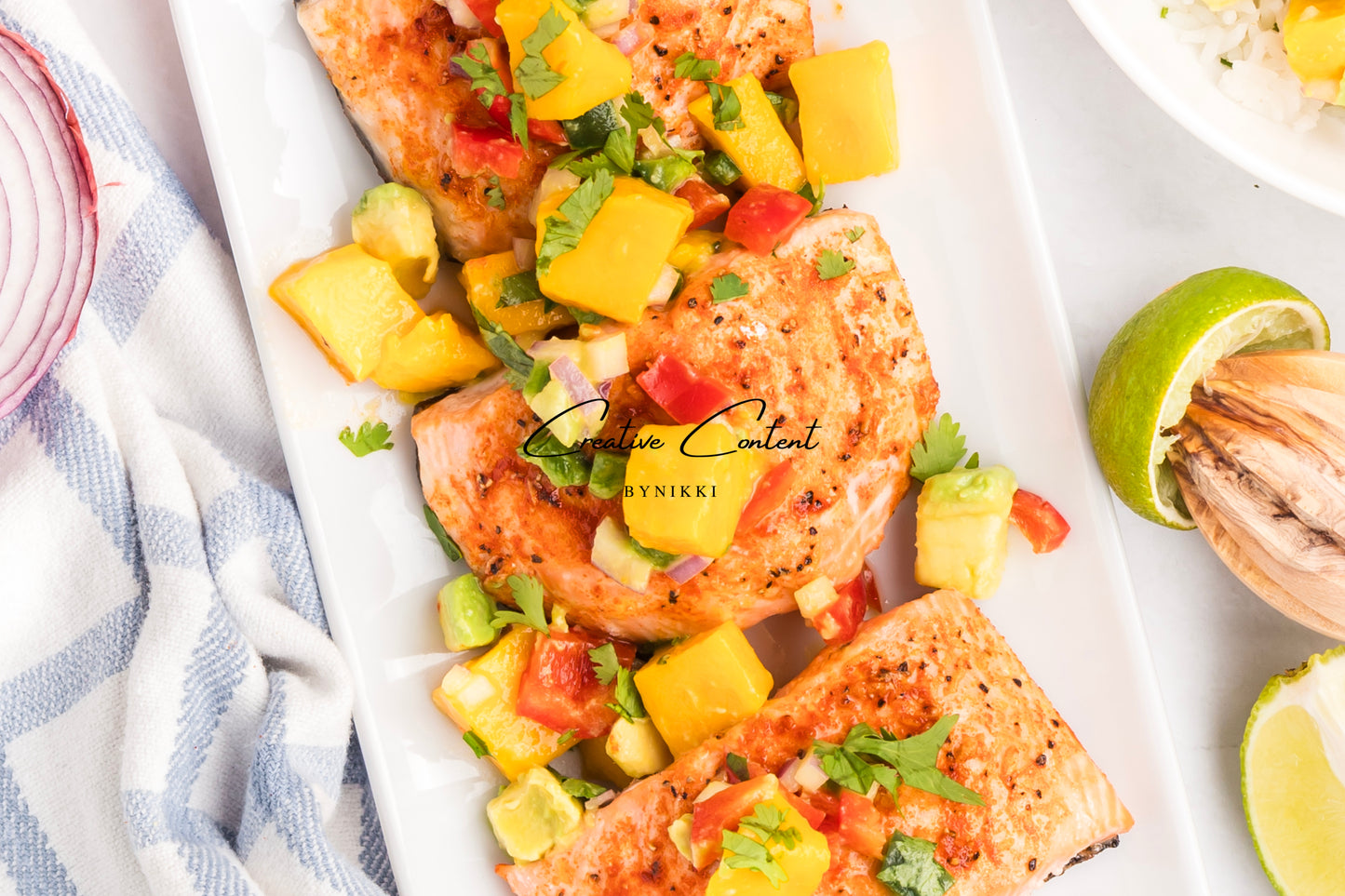 Salmon Salsa Mango + Coconut Rice - Exclusive (2 recipes)