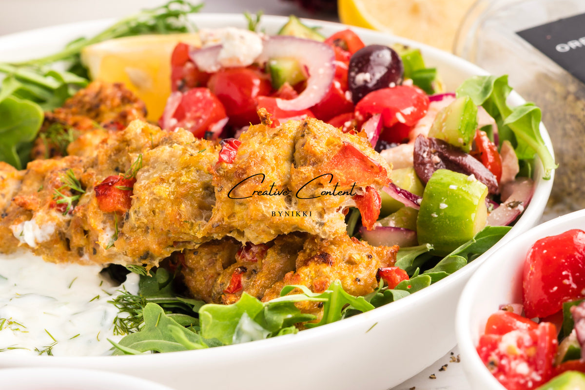 Sheet Pan Chicken Kabobs  + Greek Salad + Tsatziki- Exclusive