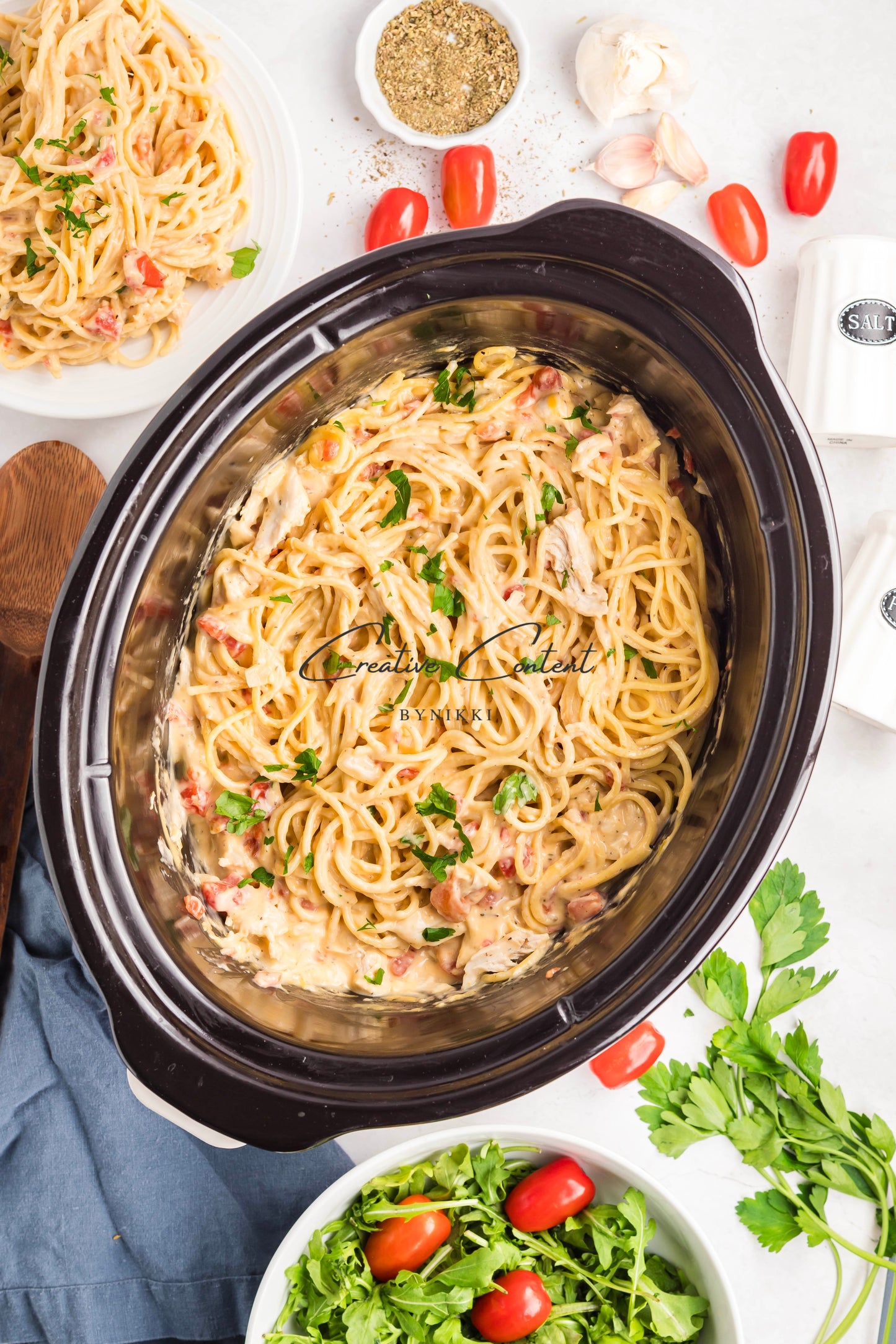 Slow Cooker Chicken Spaghetti - Exclusive