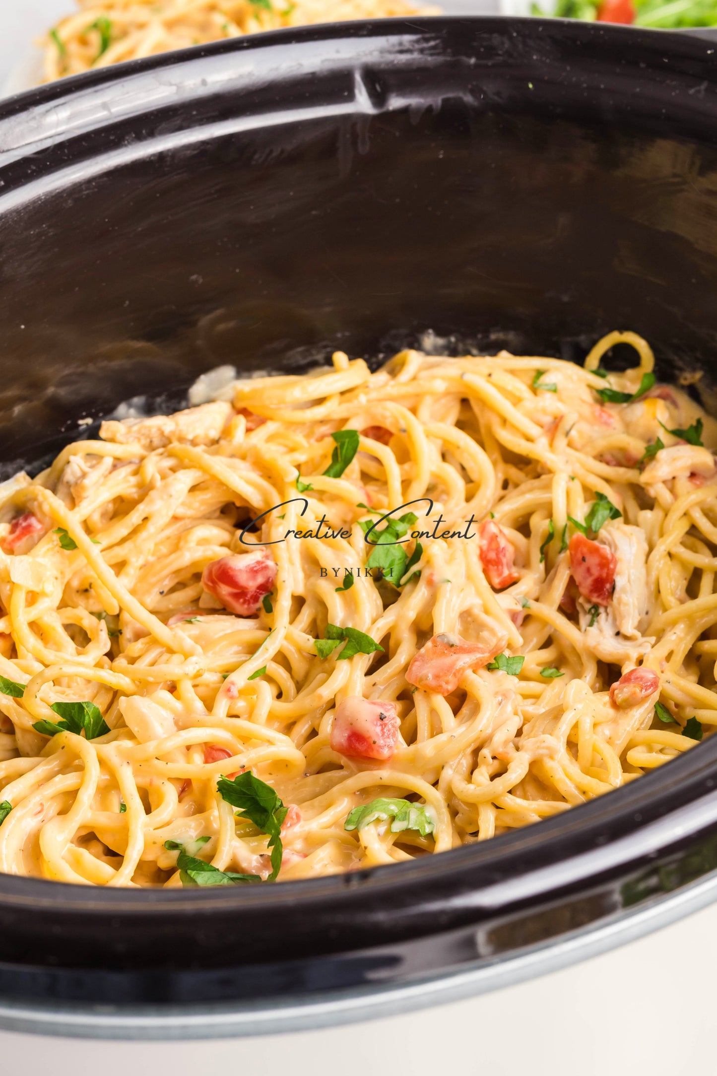 Slow Cooker Chicken Spaghetti - Exclusive