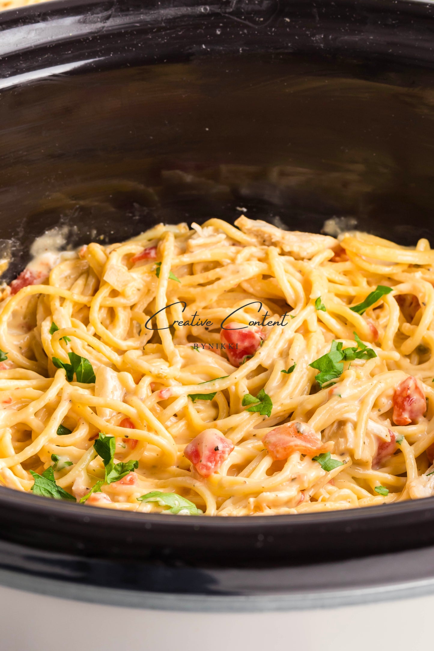 Slow Cooker Chicken Spaghetti - Exclusive