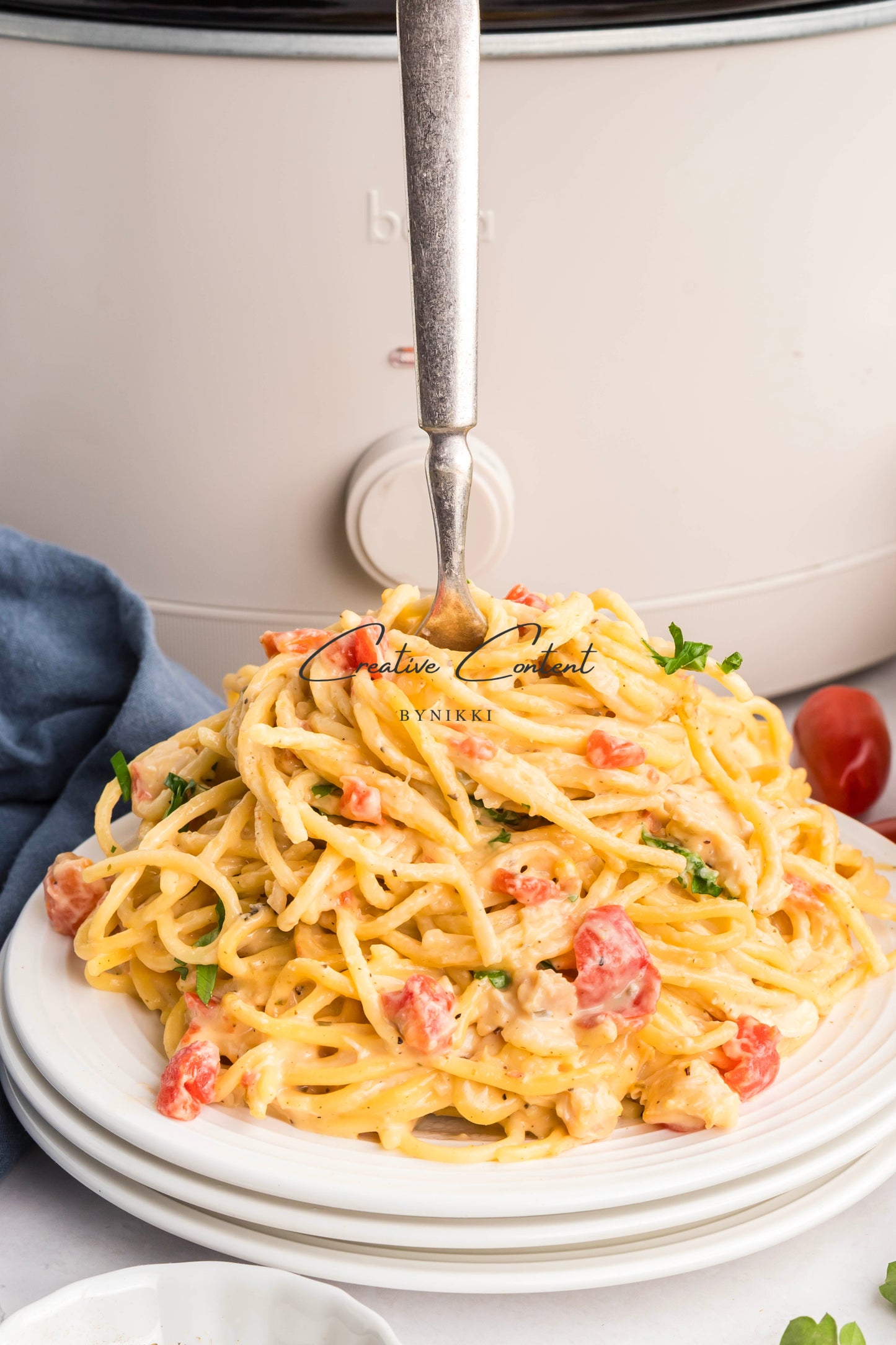 Slow Cooker Chicken Spaghetti - Exclusive