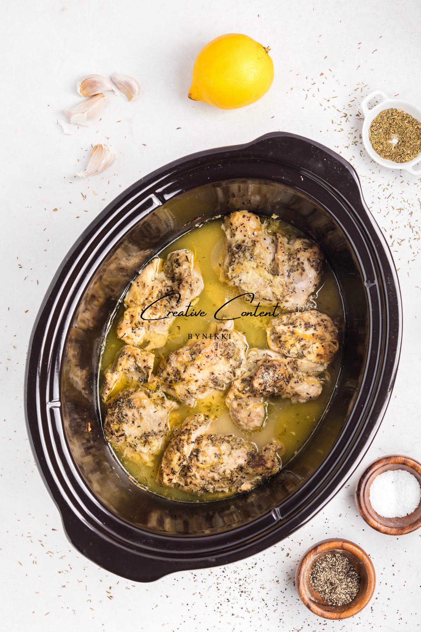Slow Cooker Chicken Thighs   - Exclusive