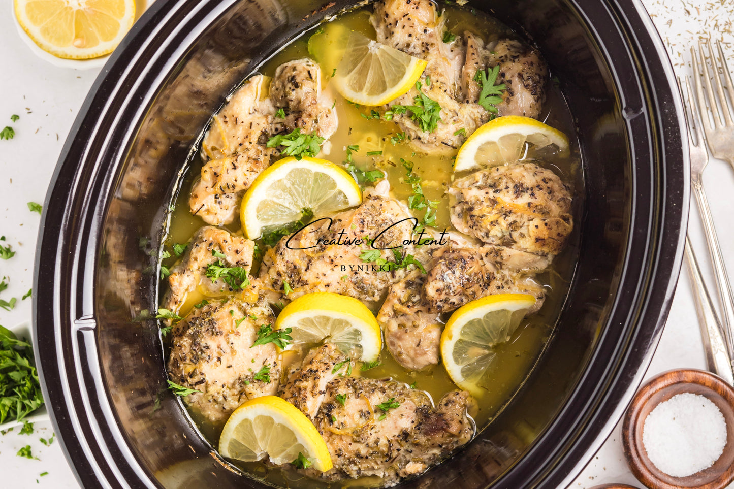 Slow Cooker Chicken Thighs   - Exclusive