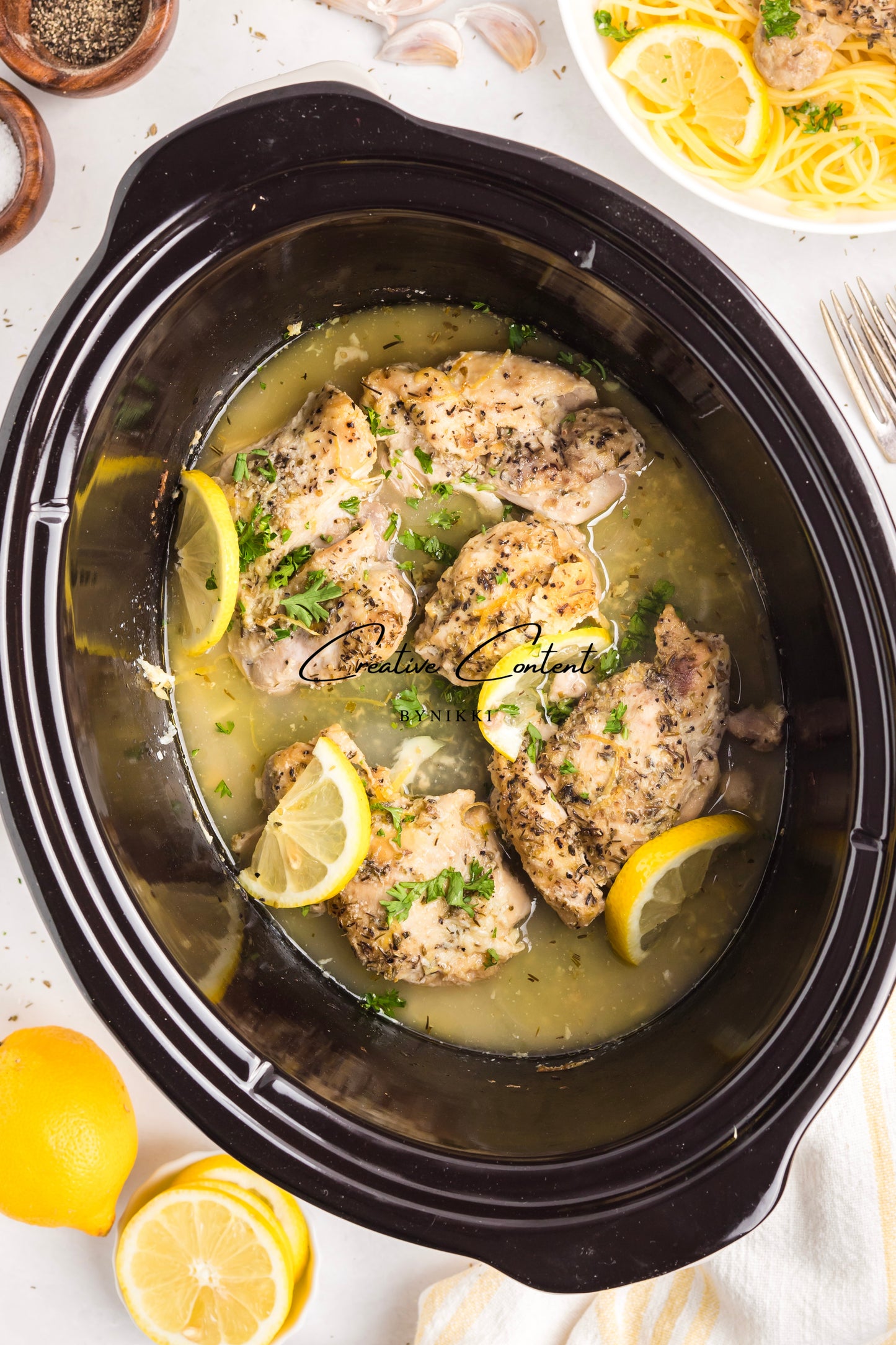 Slow Cooker Chicken Thighs   - Exclusive