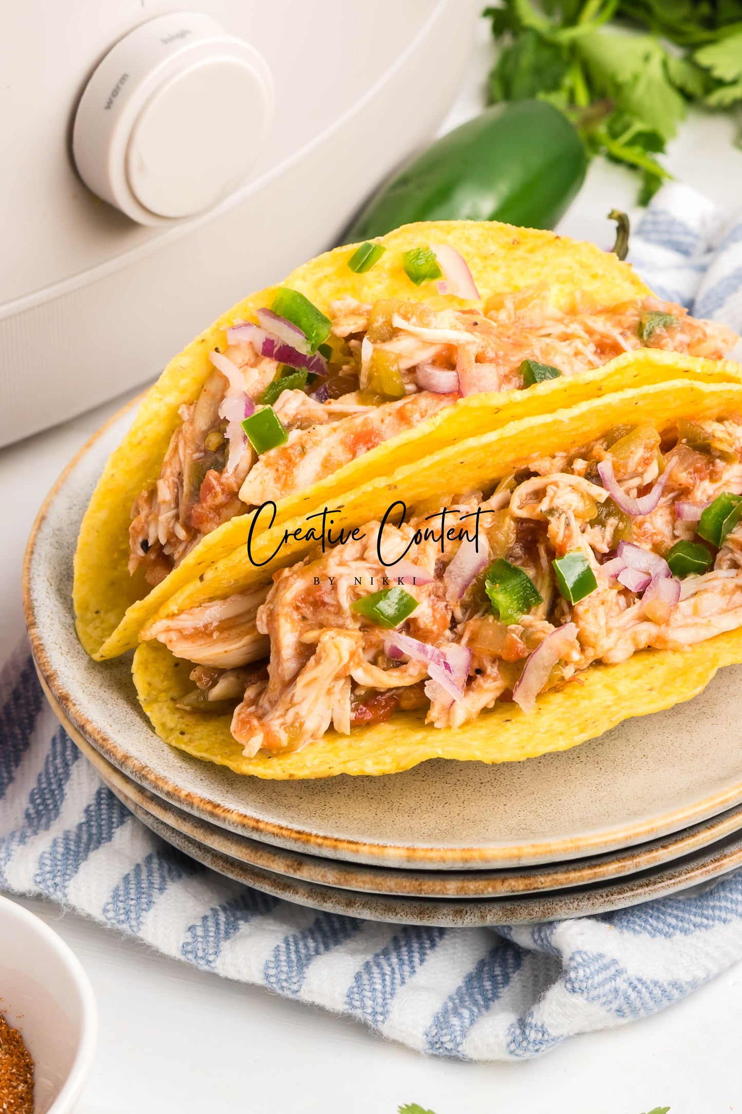 Slow Cooker Shredded Taco Chicken - Set 2 of 2