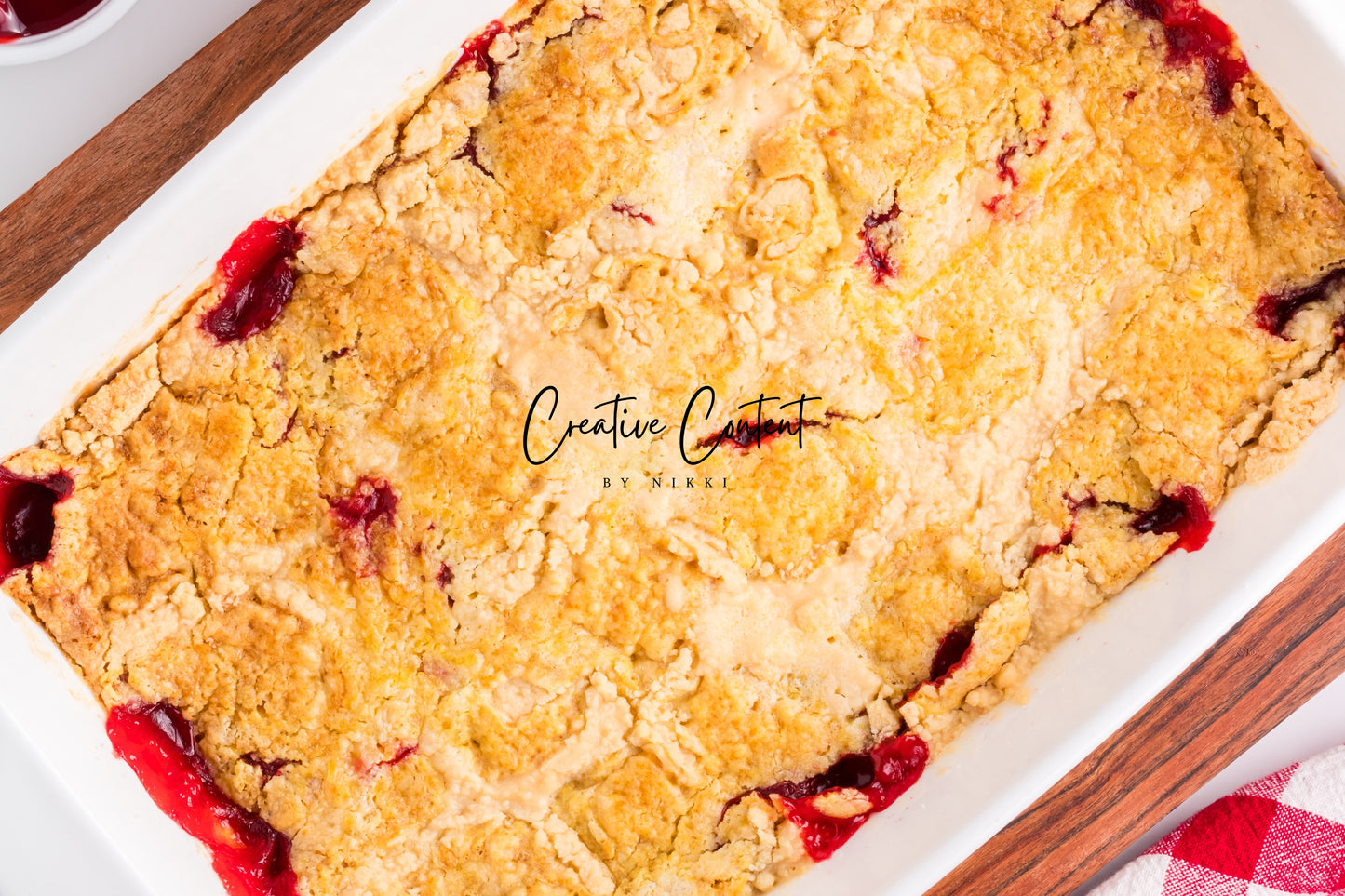 3 Ingredient Strawberry Dump Cake- Set 1 of 2