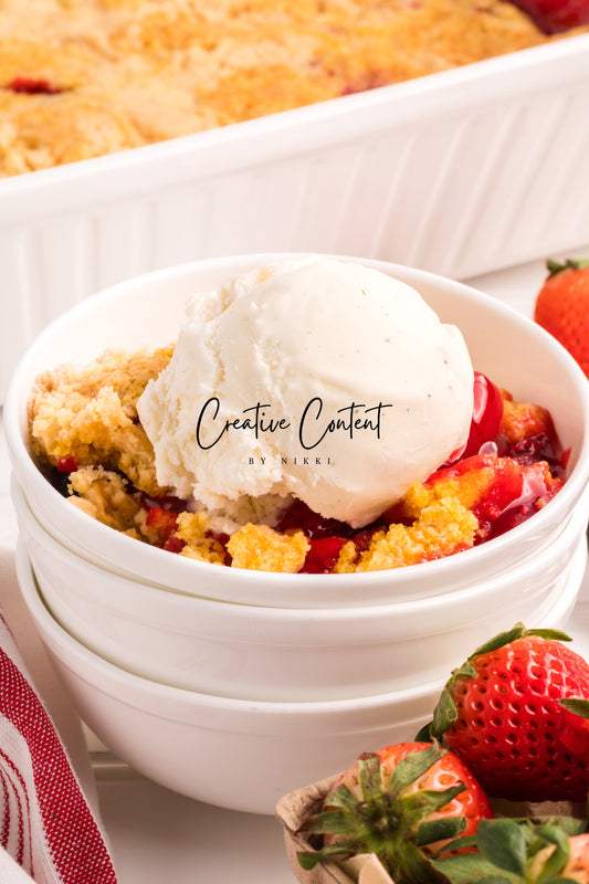 3 Ingredient Strawberry Dump Cake- Set 2 of 2