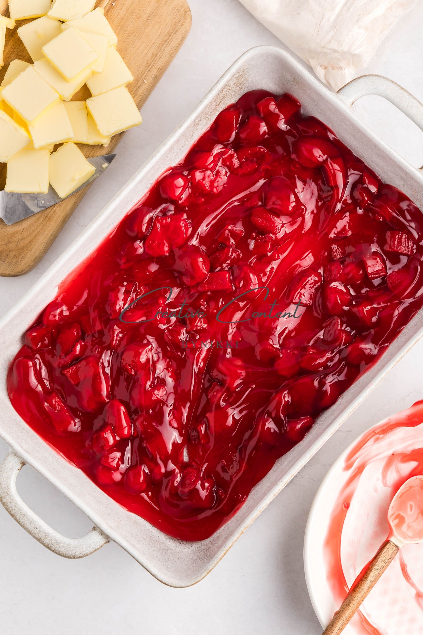 Strawberry Rhubarb Dump Cake  -  Exclusive