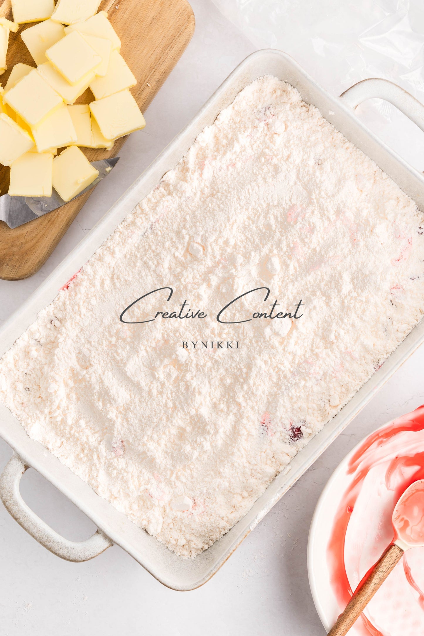 Strawberry Rhubarb Dump Cake  -  Exclusive