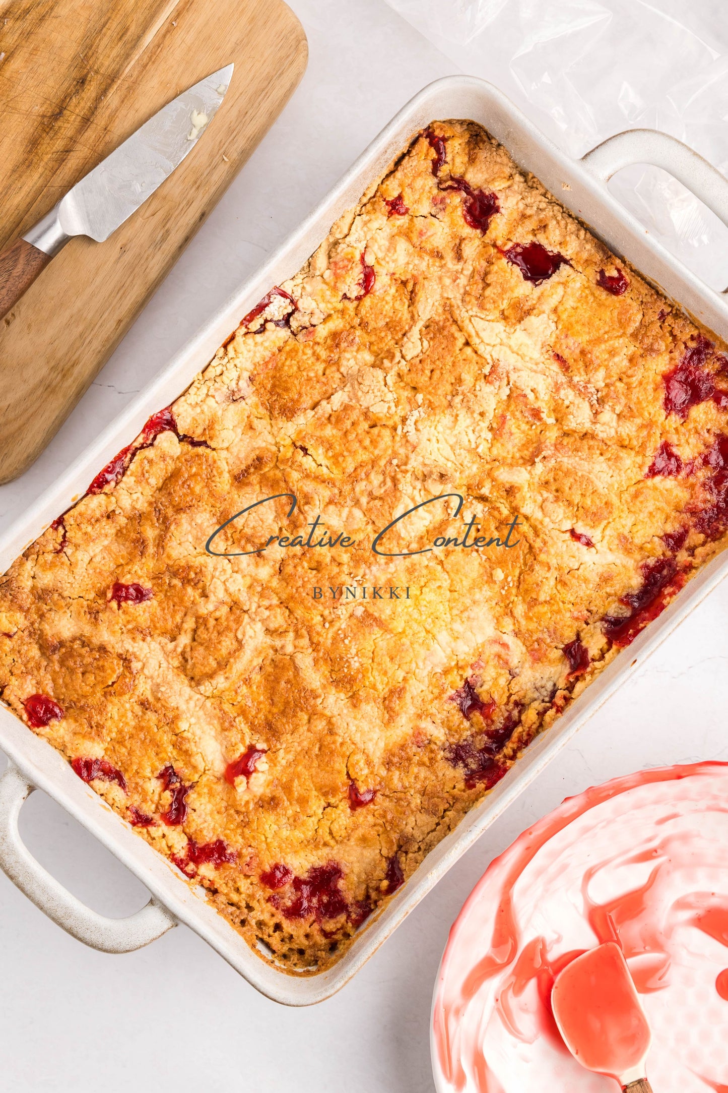 Strawberry Rhubarb Dump Cake  -  Exclusive