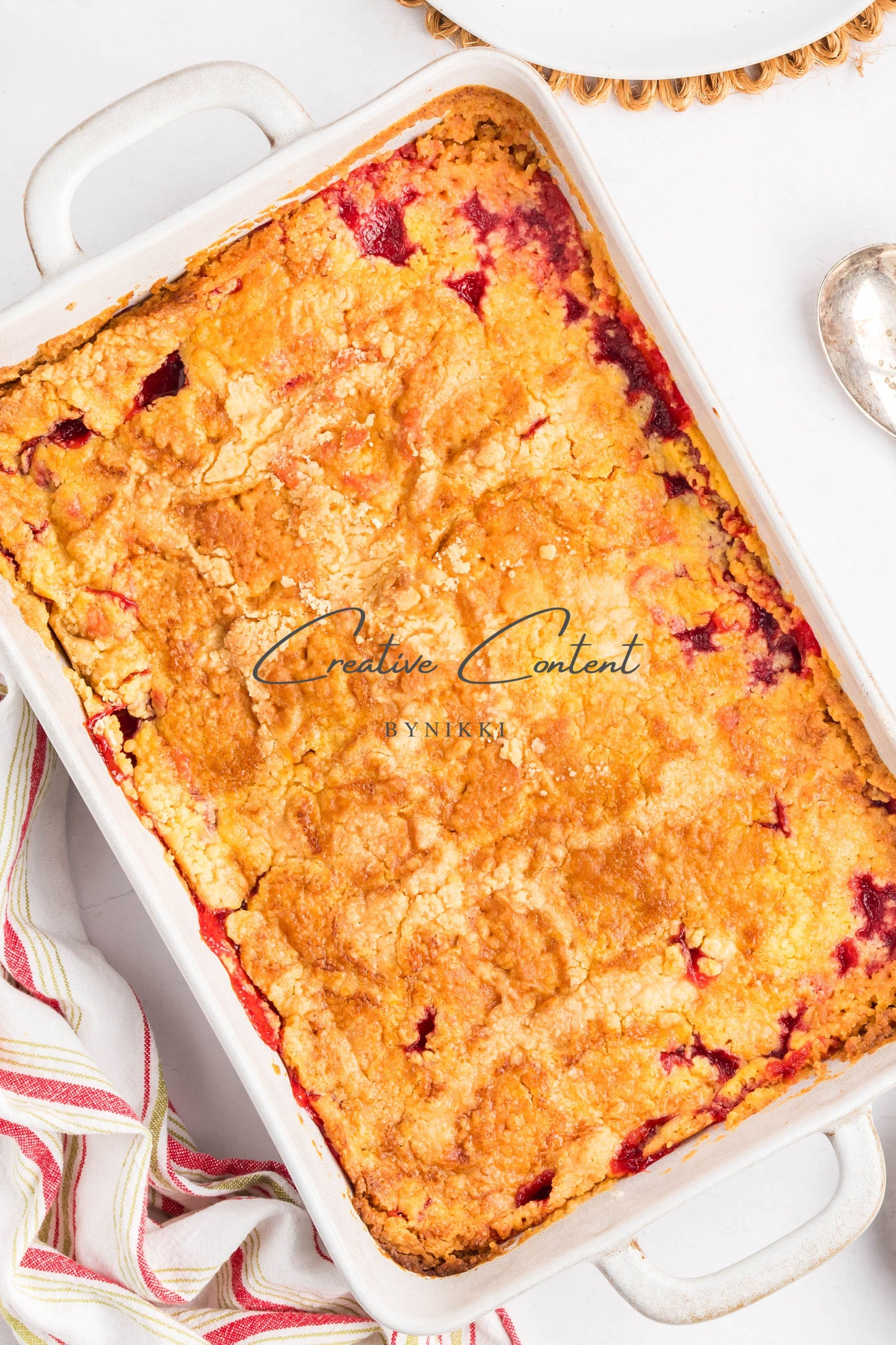 Strawberry Rhubarb Dump Cake  -  Exclusive