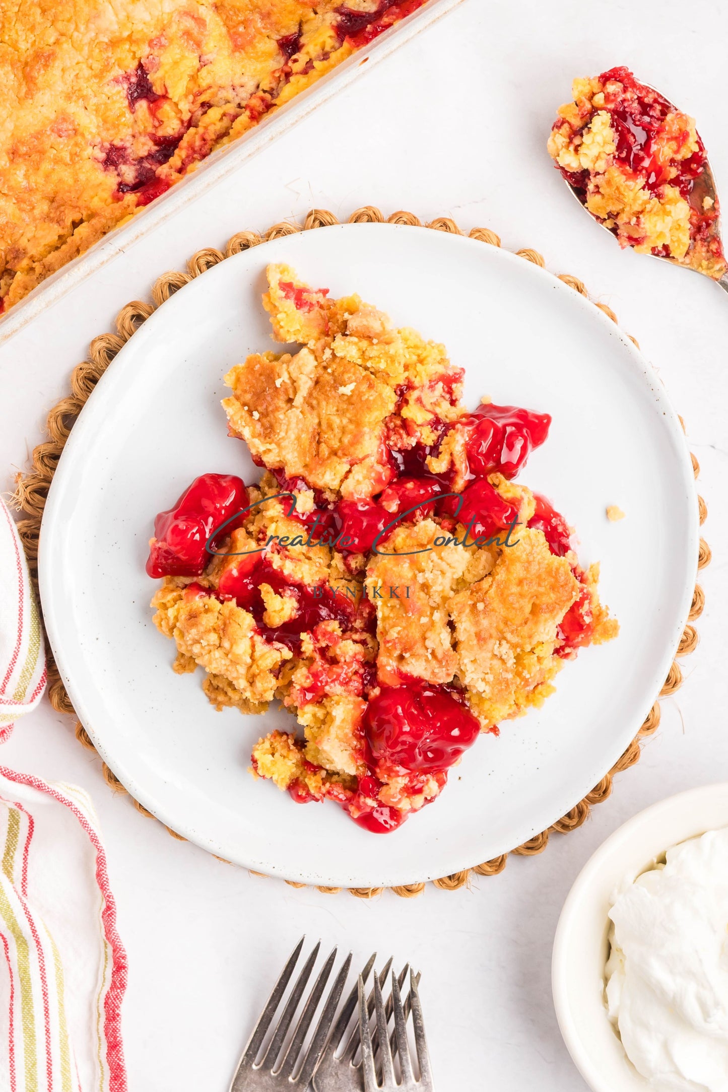 Strawberry Rhubarb Dump Cake  -  Exclusive