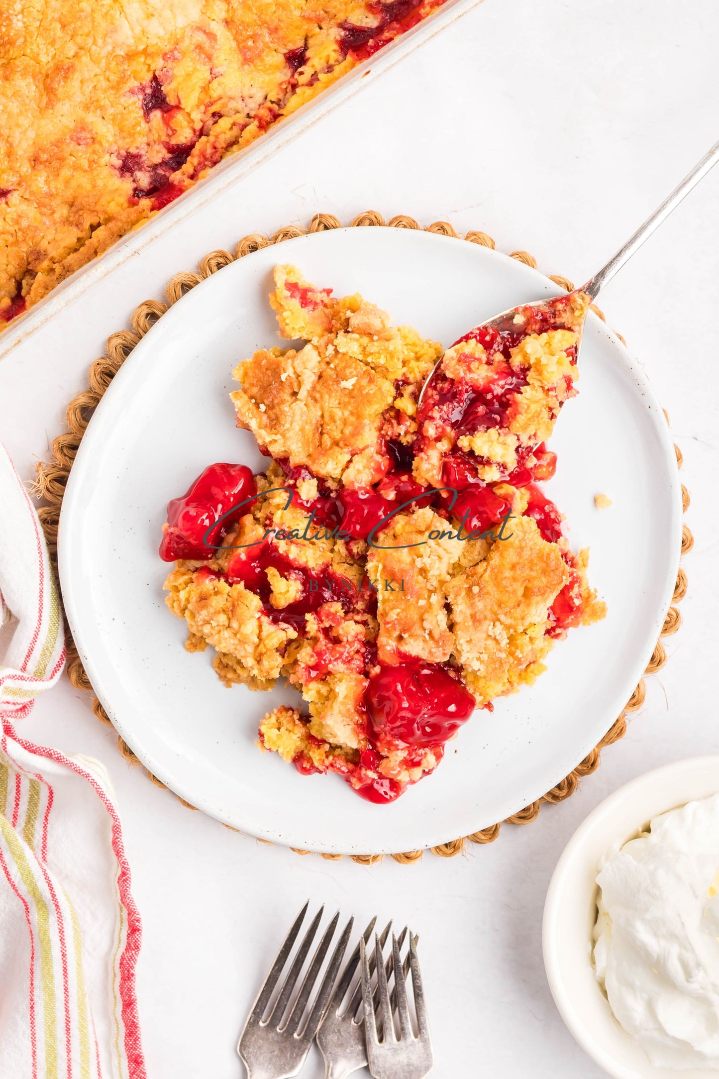 Strawberry Rhubarb Dump Cake  -  Exclusive