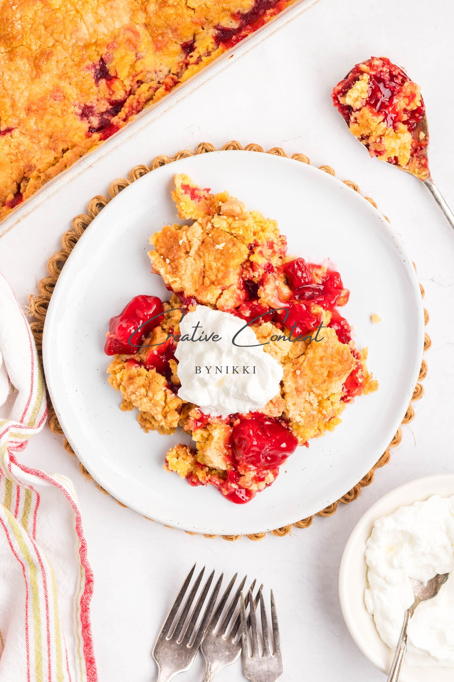 Strawberry Rhubarb Dump Cake  -  Exclusive