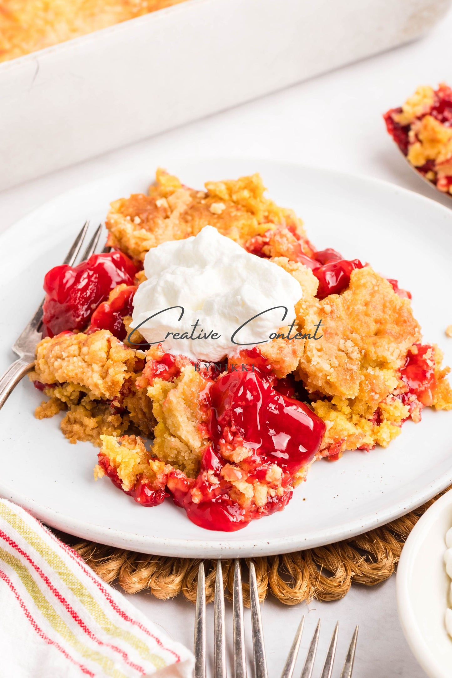Strawberry Rhubarb Dump Cake  -  Exclusive