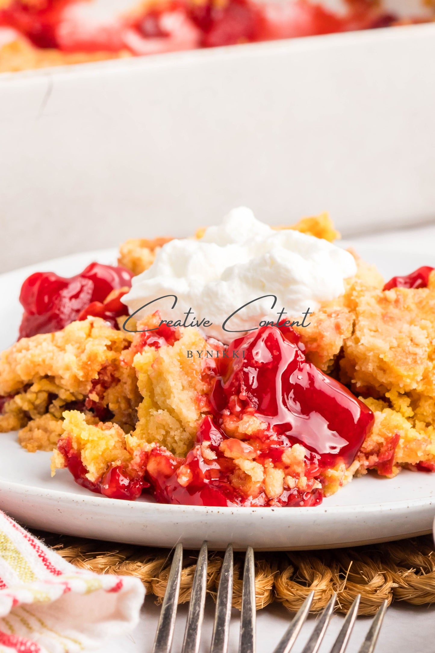 Strawberry Rhubarb Dump Cake  -  Exclusive