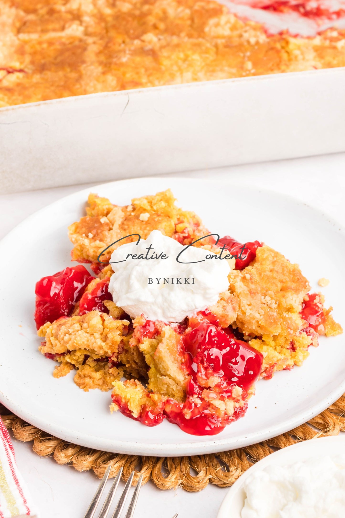 Strawberry Rhubarb Dump Cake  -  Exclusive