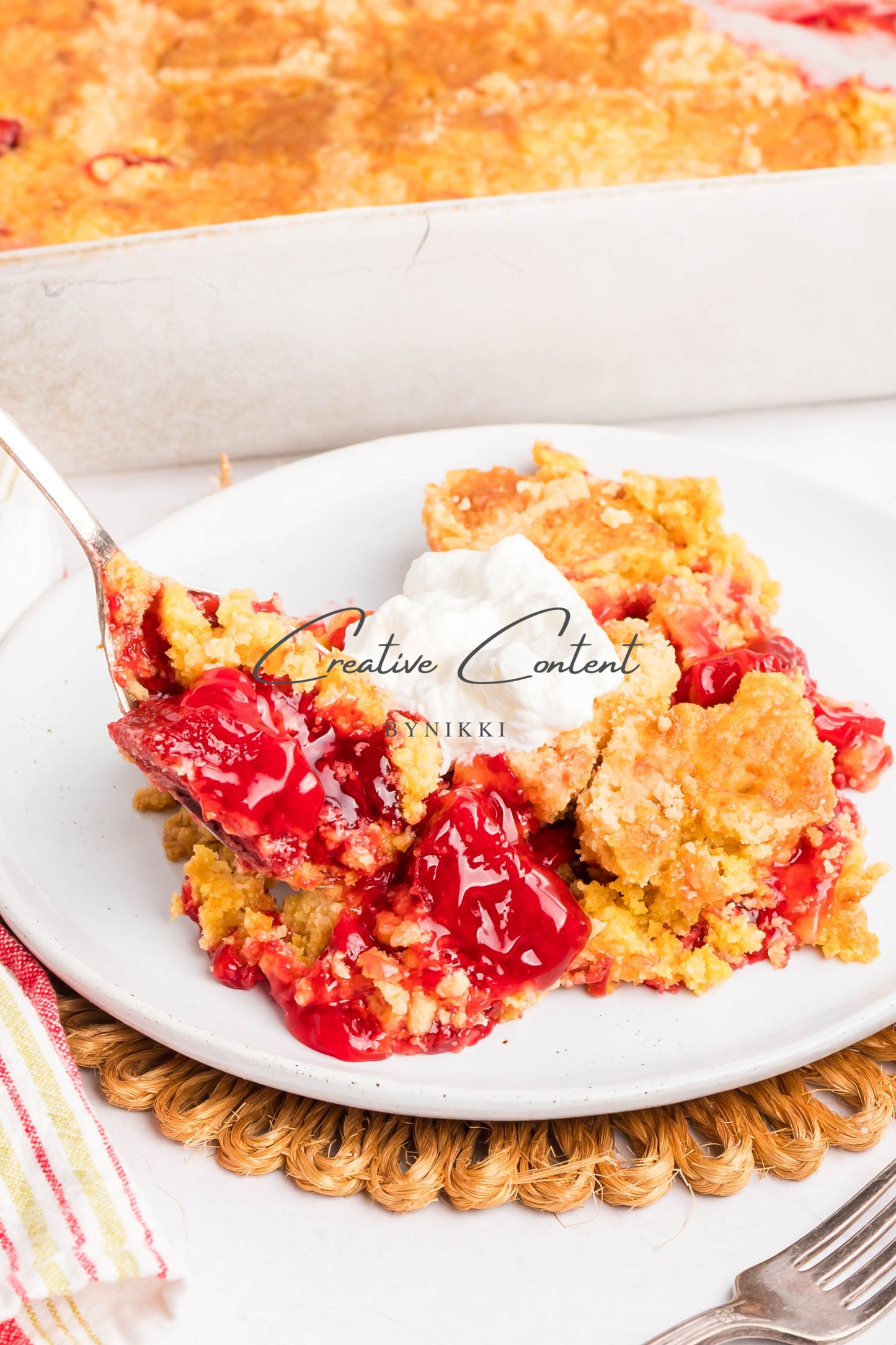 Strawberry Rhubarb Dump Cake  -  Exclusive